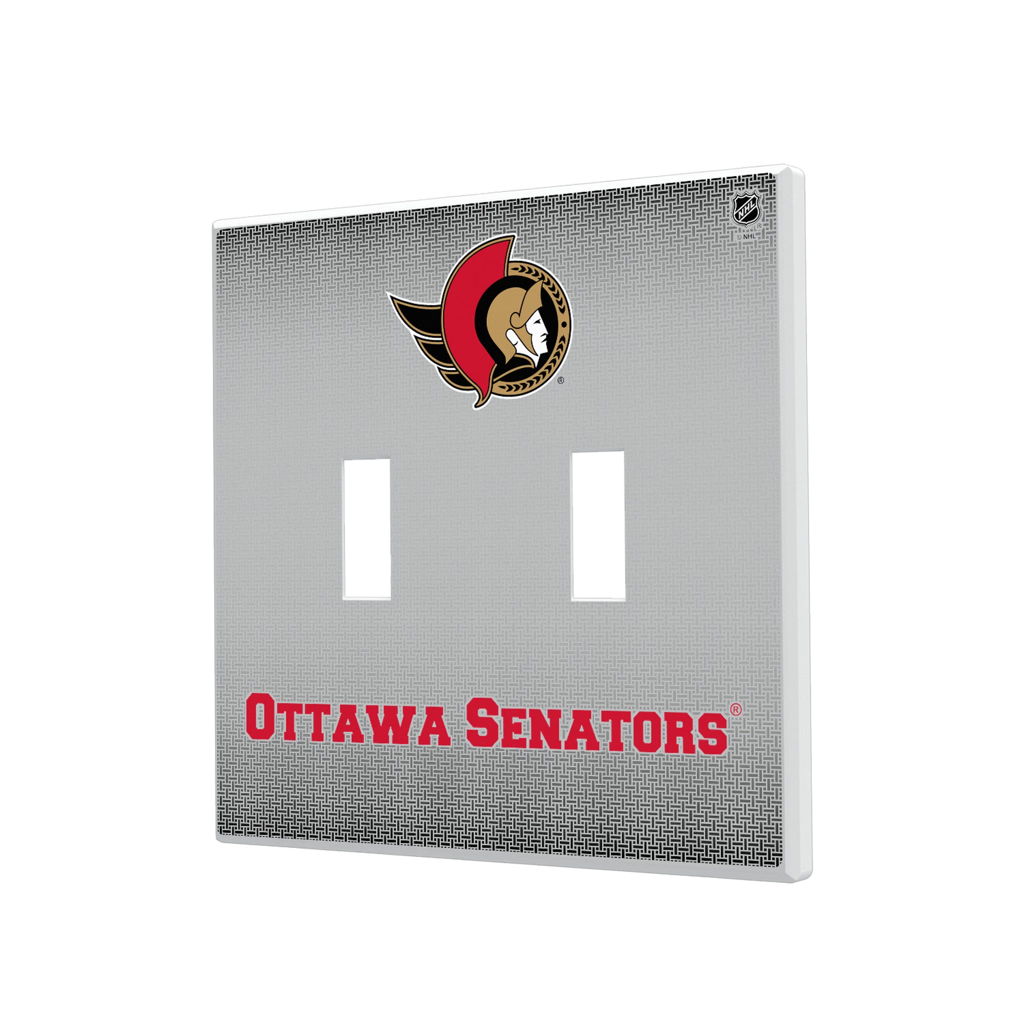 Ottawa Senators Linen Hidden-Screw Light Switch Plate#Style_Double Toggle