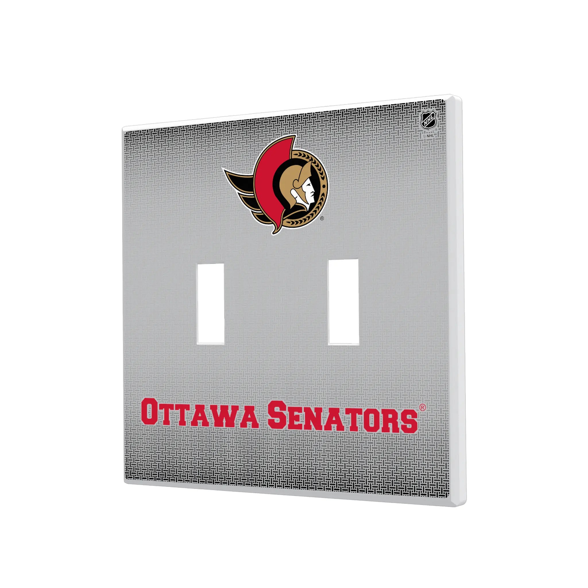 Ottawa Senators Linen Hidden-Screw Light Switch Plate#Style_Double Toggle