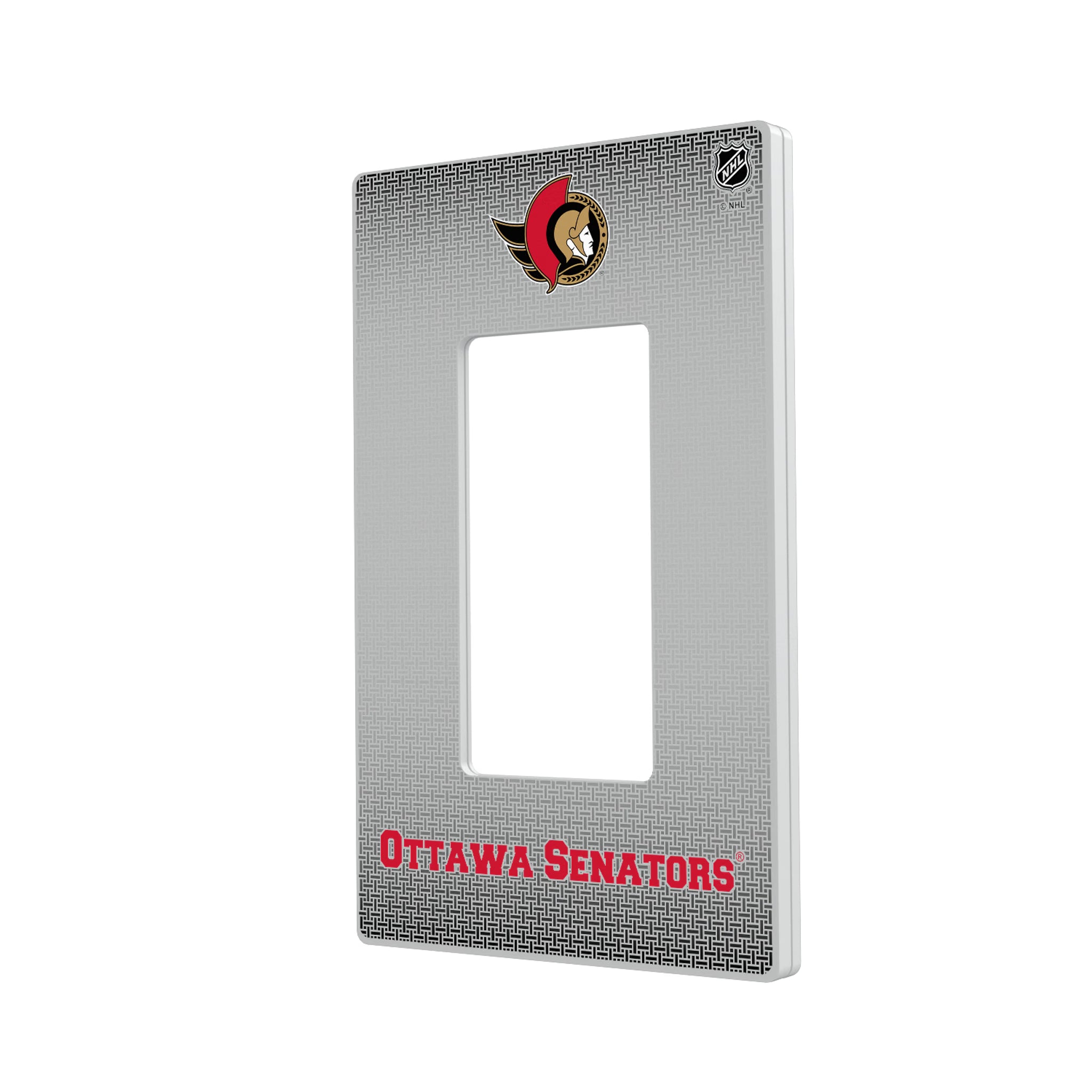 Ottawa Senators Linen Hidden-Screw Light Switch Plate#Style_Single Rocker