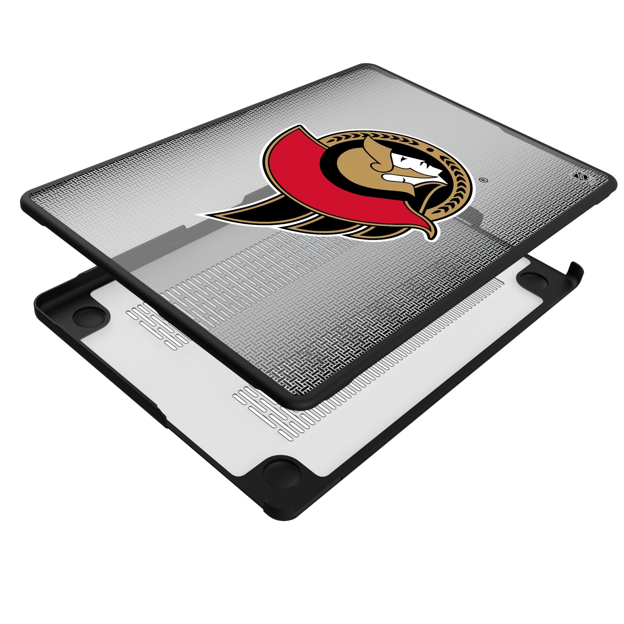 Ottawa Senators Linen MacBook Laptop Case for Apple MacBook - Isometric View#Device_MacBook Pro (14-inch, 2021) / MacBook Pro (14-inch, 2023) / MacBook Pro (14-inch, 2024)