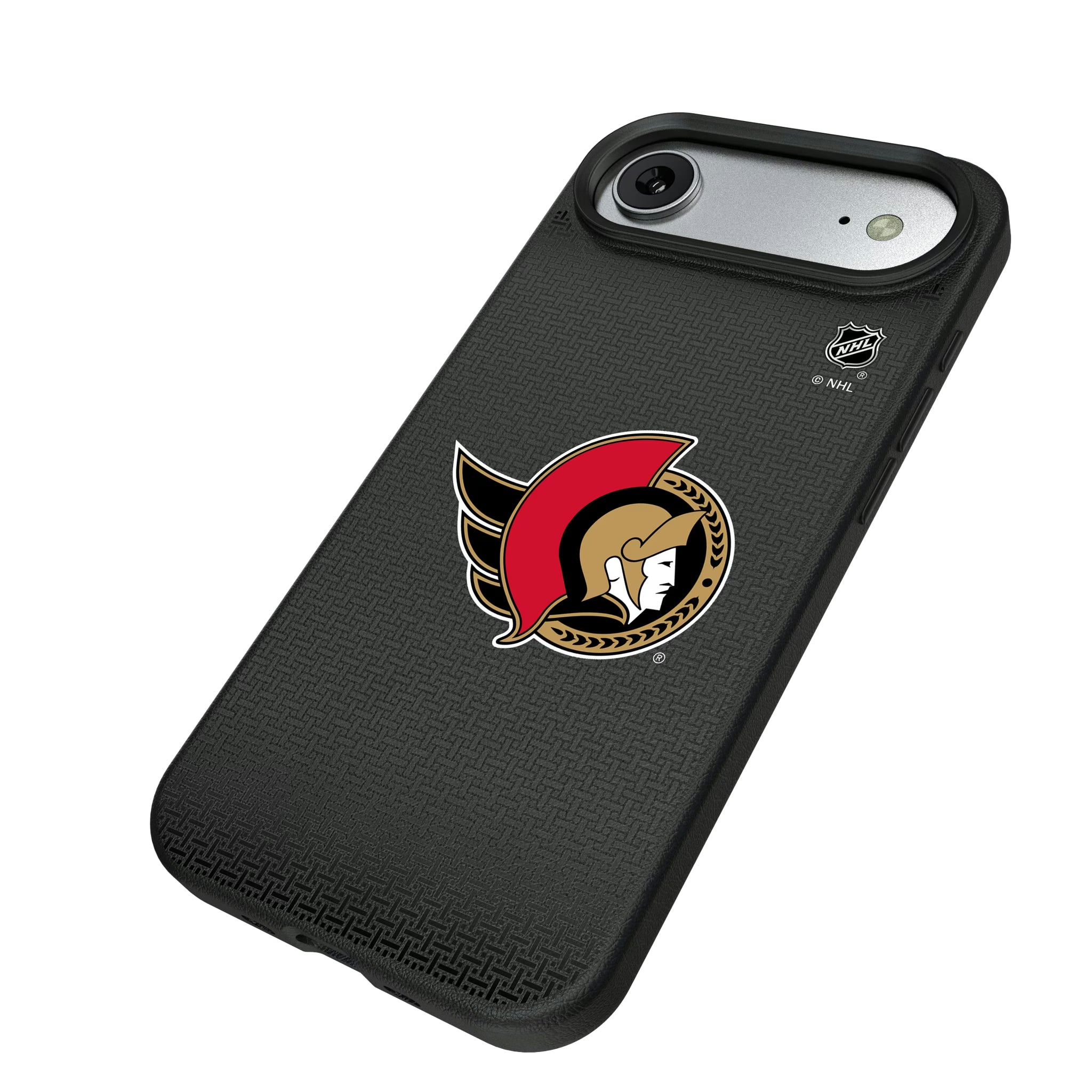Ottawa Senators Linen iPhone MagSafe Compatible Phone Case for Apple iPhone - Isometric View#Device_iPhone Air