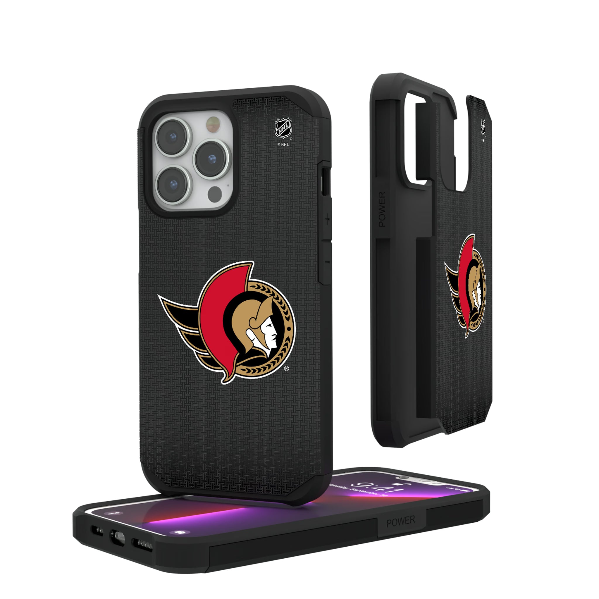 Ottawa Senators Linen iPhone Rugged Phone Case for Apple iPhone#Device_iPhone 13 Pro