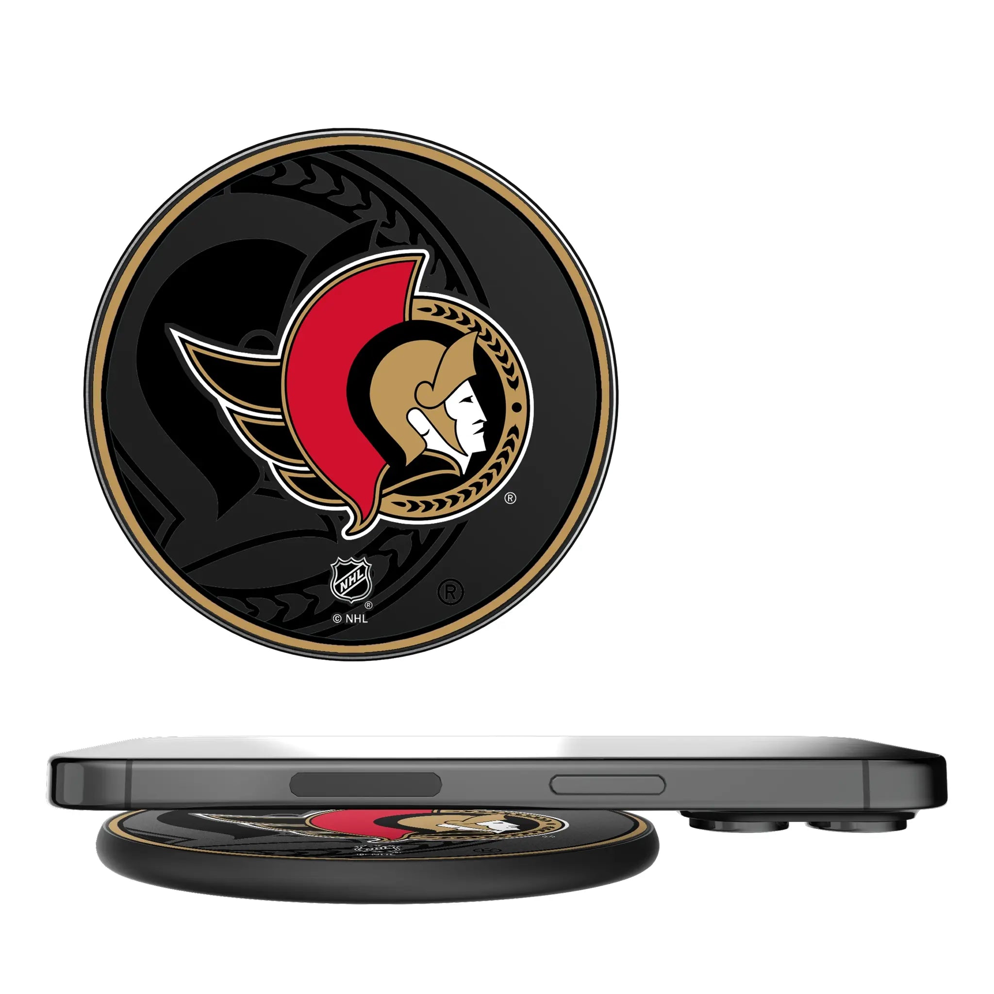 Ottawa Senators Monocolor Tilt 15-Watt Wireless Charger