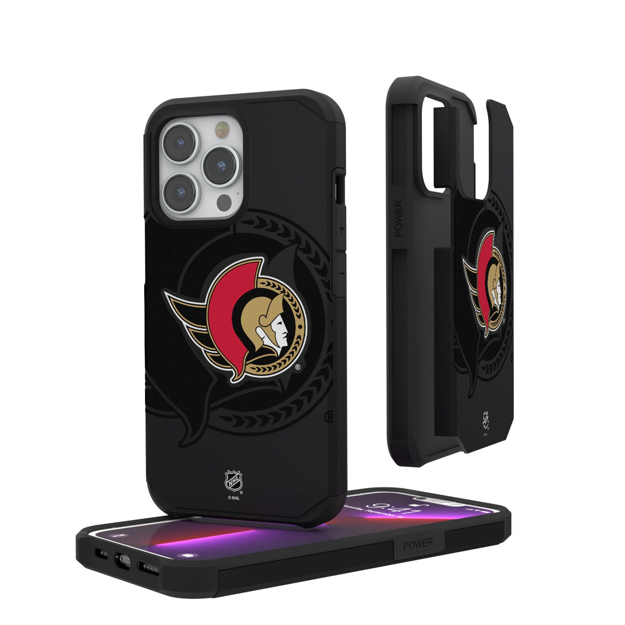 Ottawa Senators Monocolor Tilt iPhone Rugged Phone Case for Apple iPhone
