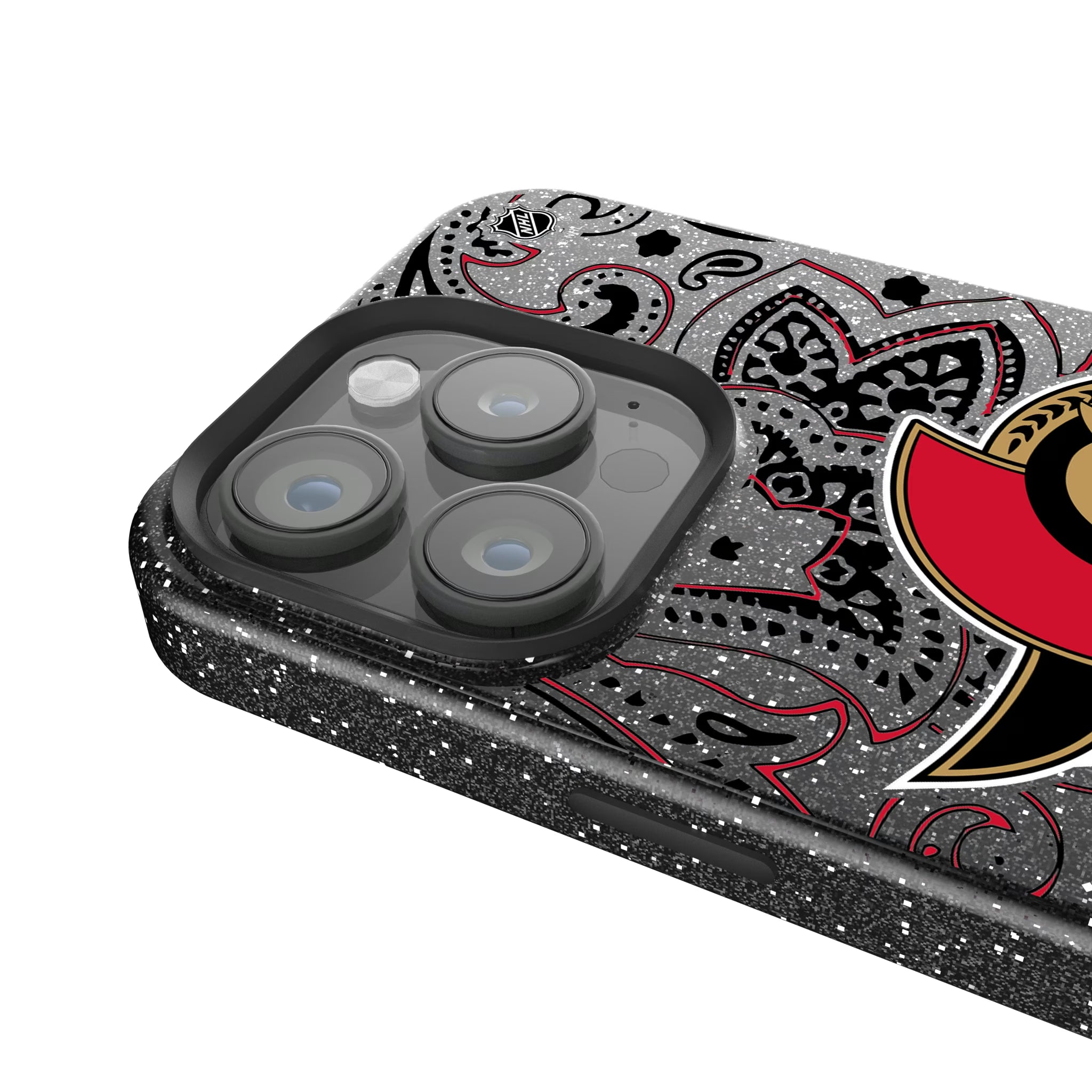 Ottawa Senators Paisley iPhone Bling Phone Case for Apple iPhone - Detail