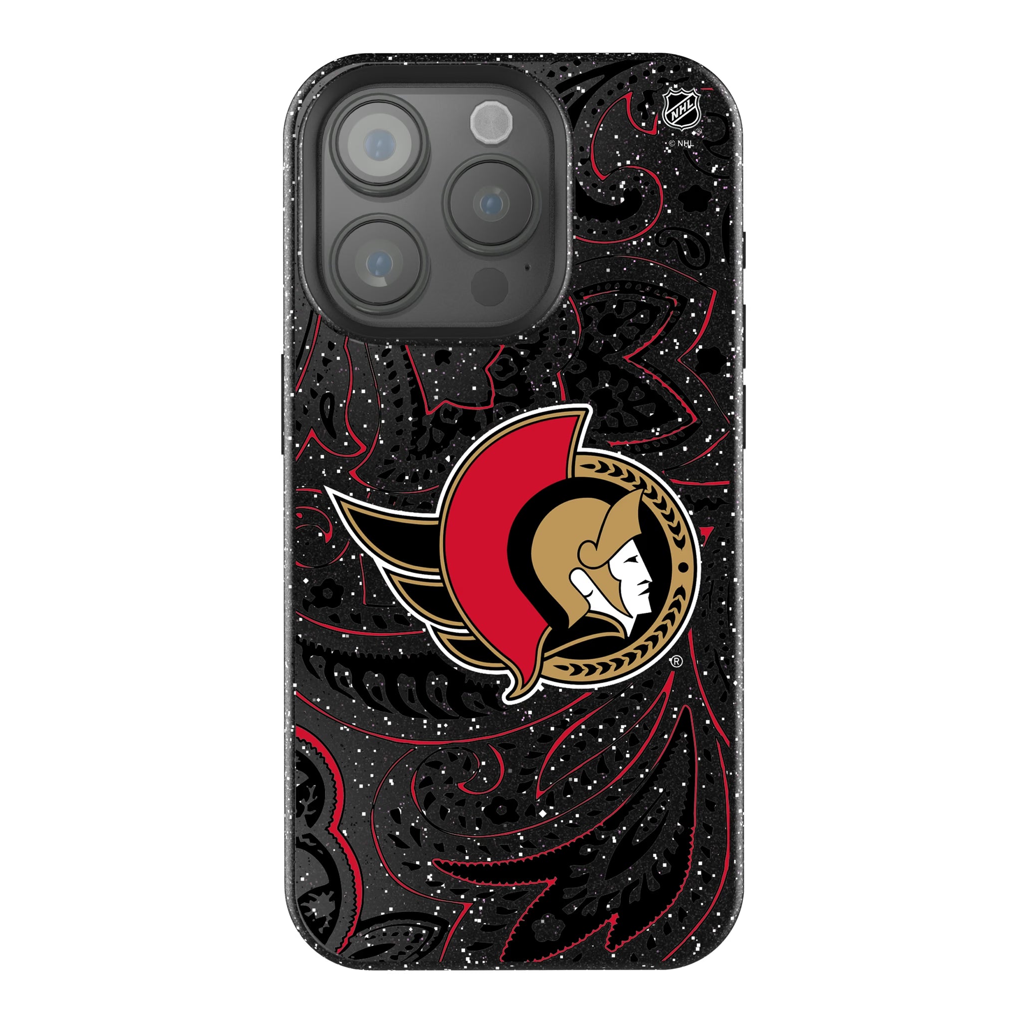 Ottawa Senators Paisley iPhone Bling Phone Case for Apple iPhone