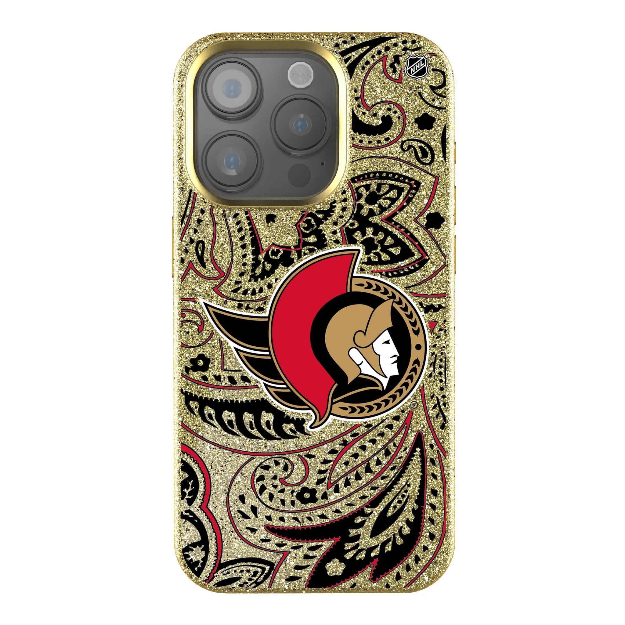 Ottawa Senators Paisley iPhone Bling Phone Case for Apple iPhone