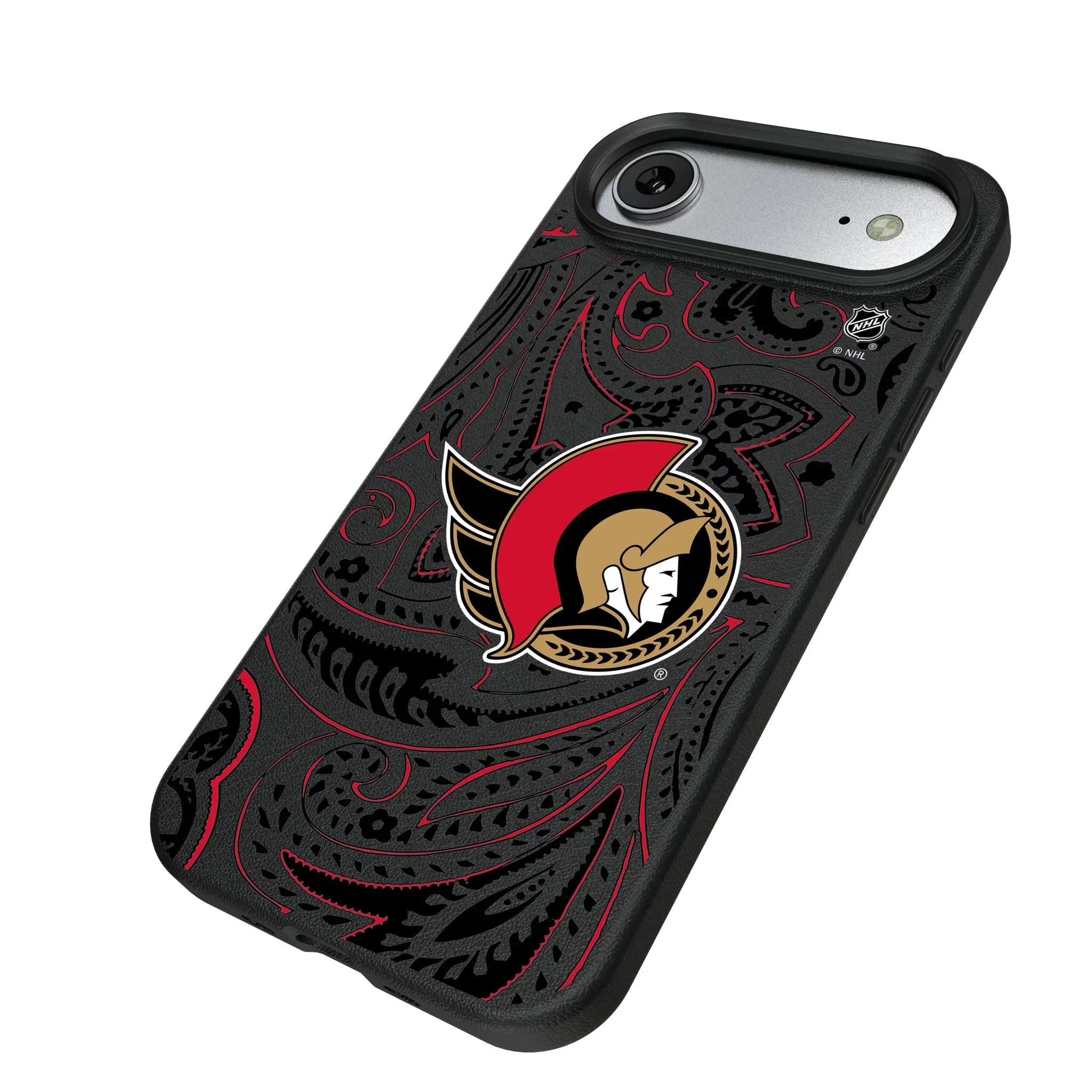 Ottawa Senators Paisley iPhone MagSafe Compatible Phone Case for Apple iPhone - Isometric View#Device_iPhone Air