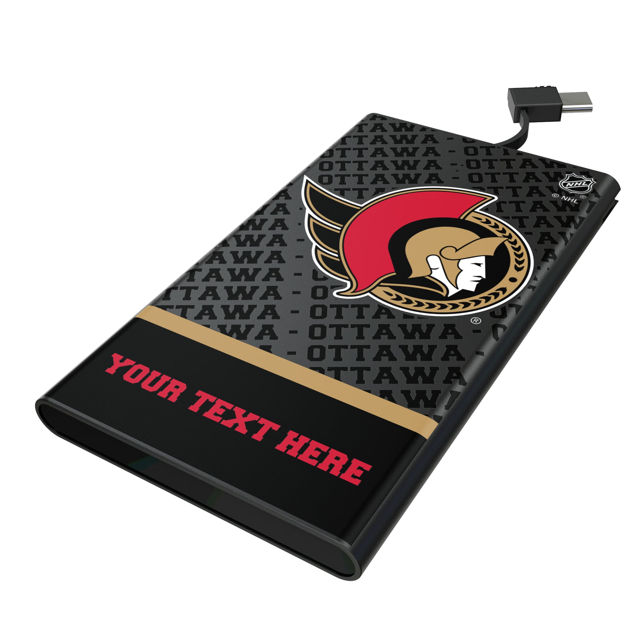 Ottawa Senators Personalized EndZone Plus 5000mAh Flat Powerbank