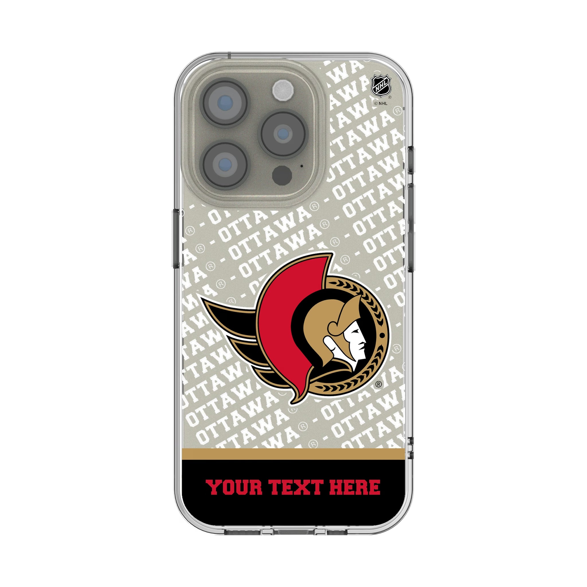 Ottawa Senators Personalized EndZone Plus iPhone Clear Phone Case for Apple iPhone