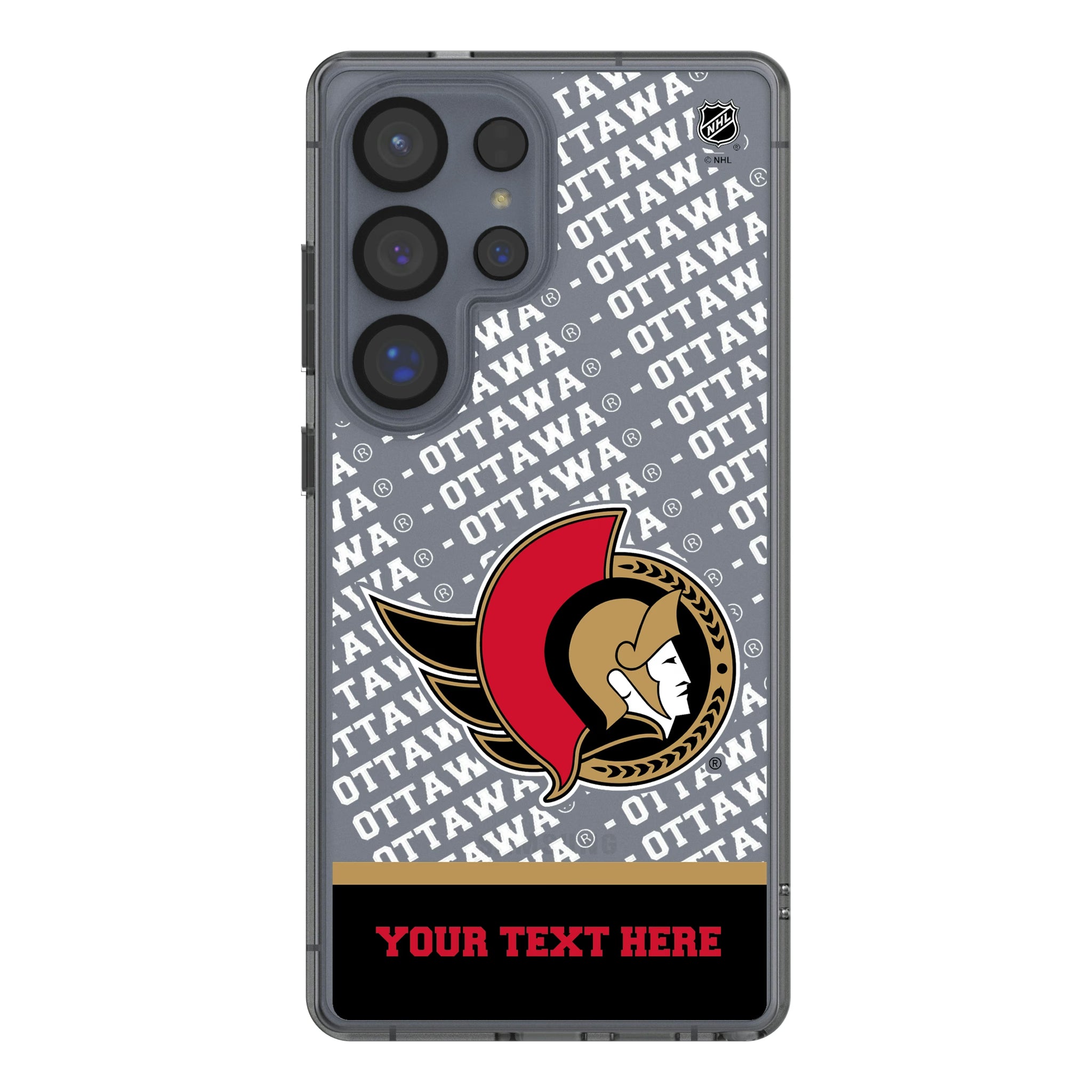 Ottawa Senators Personalized EndZone Plus Galaxy Clear Phone Case for Samsung Galaxy