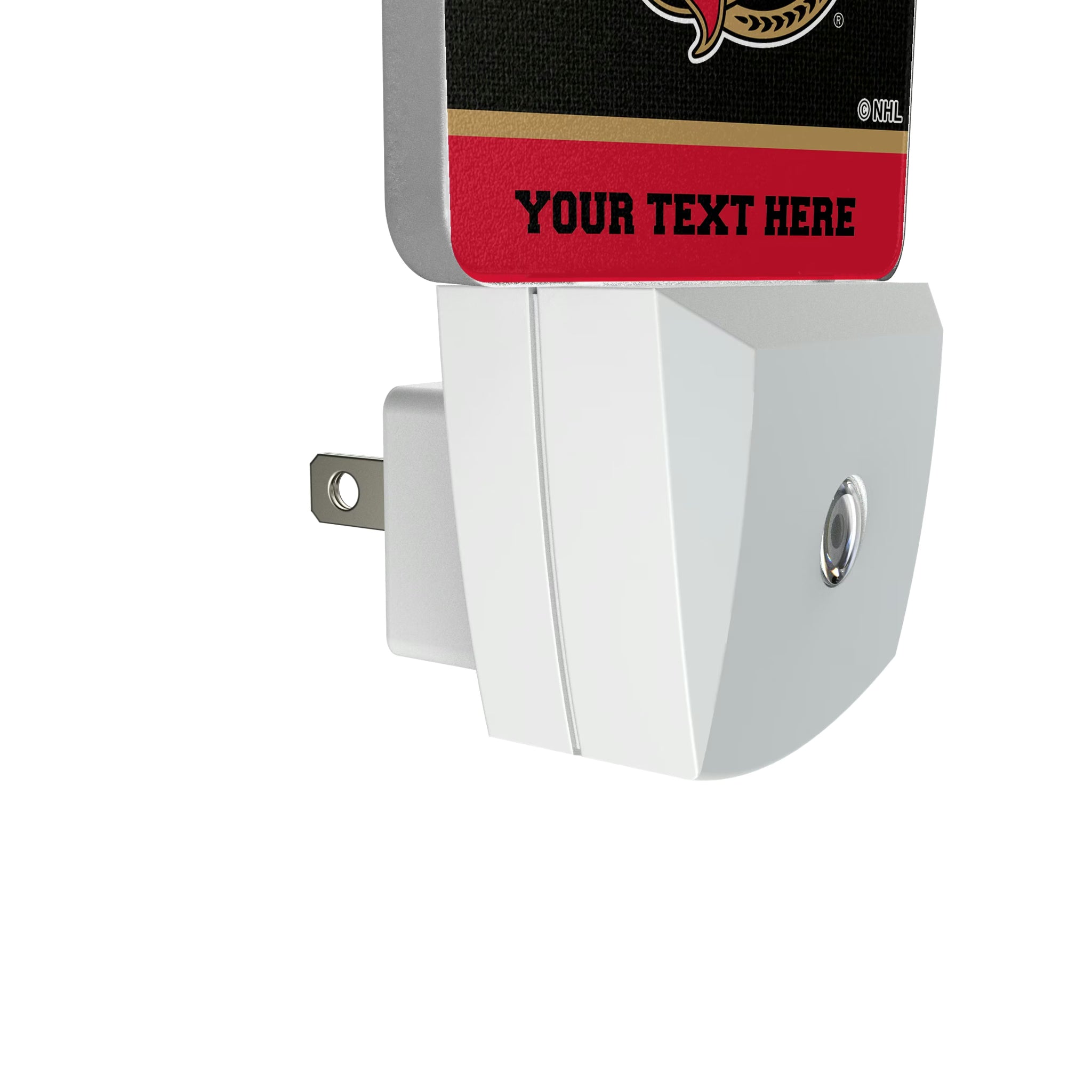Ottawa Senators Personalized Endzone Solid Night Light 2-Pack - Detail