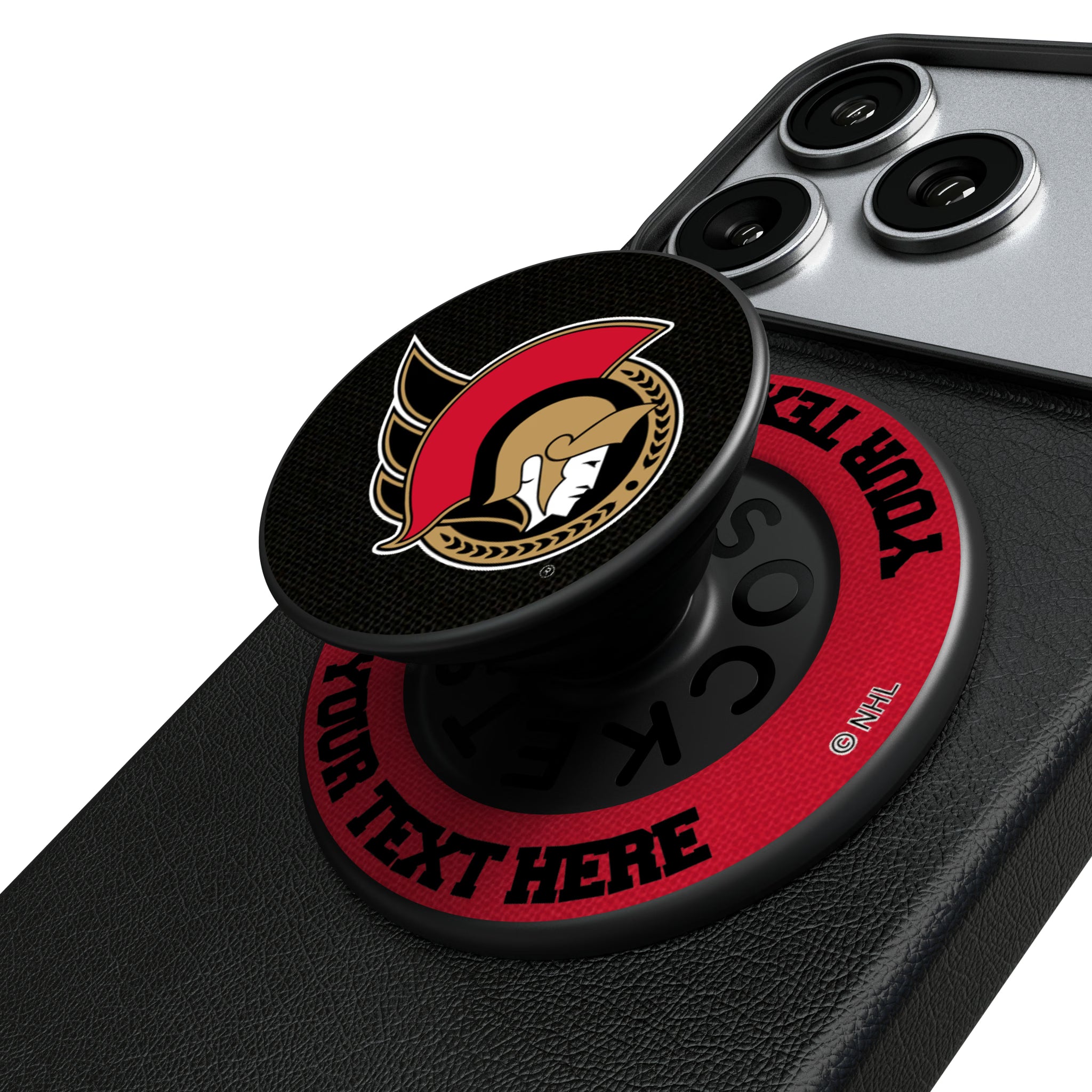 Ottawa Senators Personalized Endzone Solid Popsockets Round Magnetic