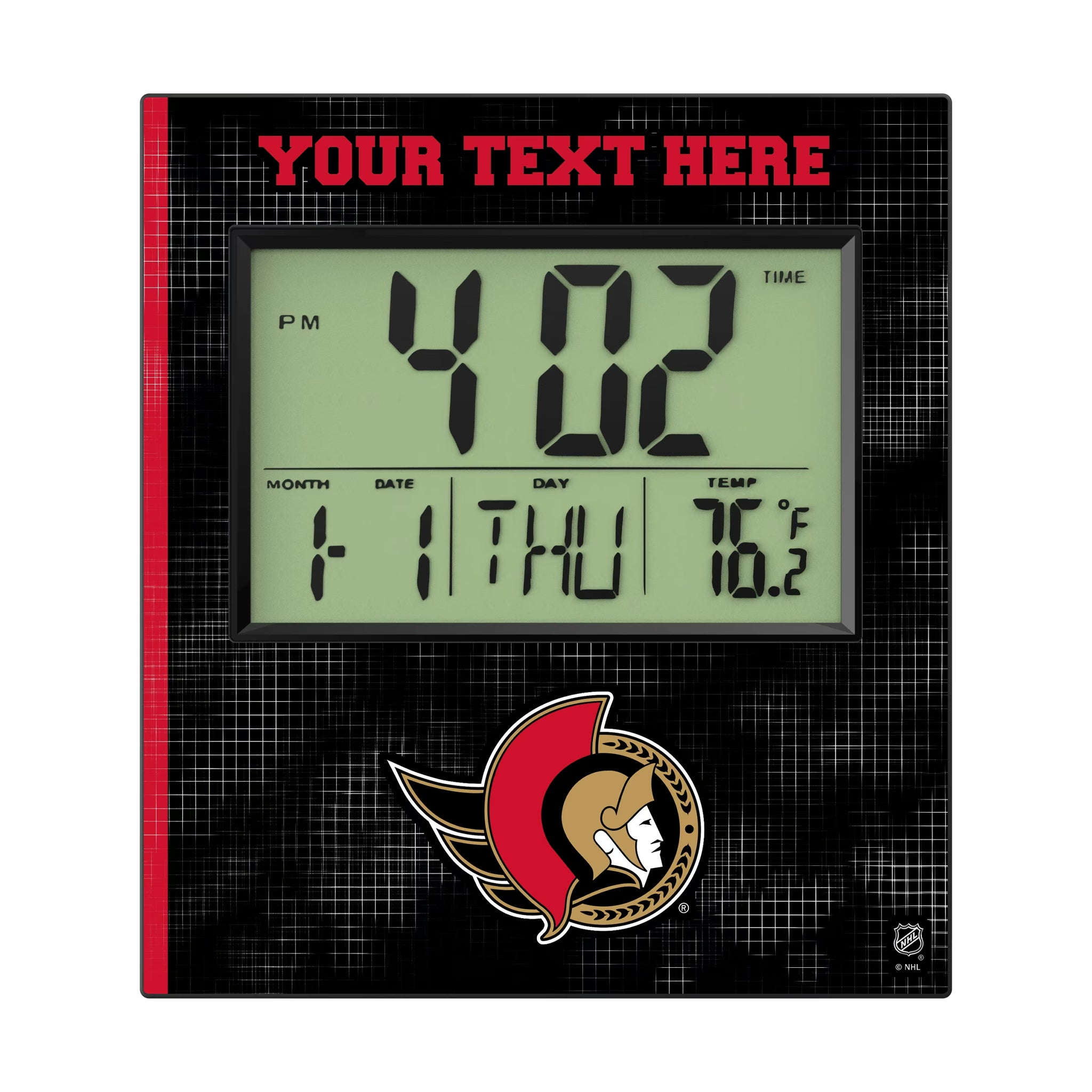 Ottawa Senators Personalized Hatch Wall Clock