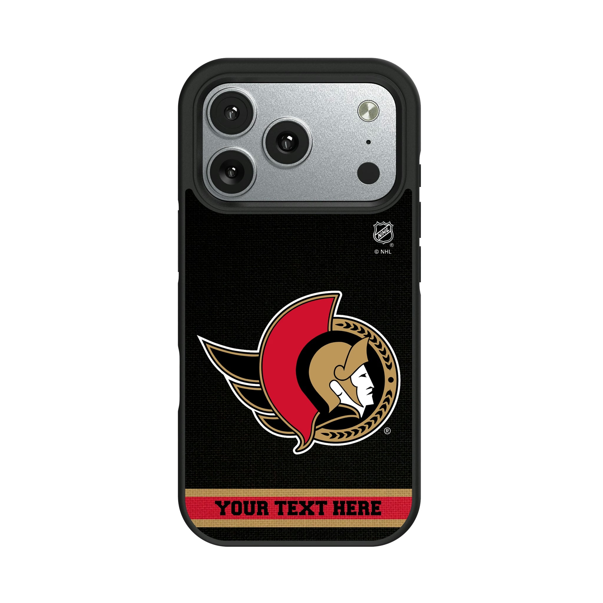 Ottawa Senators Personalized Stripe iPhone Bump Phone Case for Apple iPhone#Device_iPhone 17 Pro