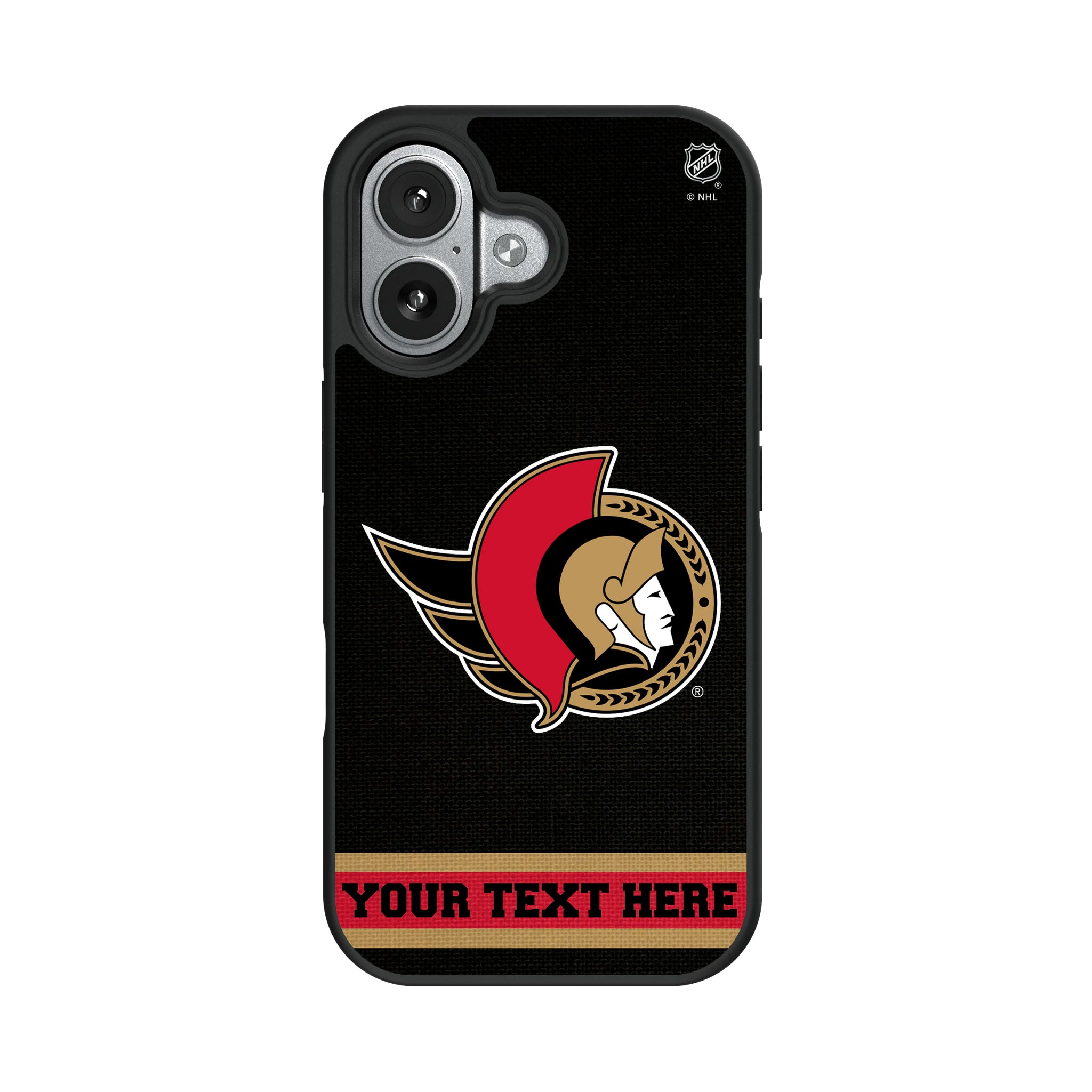 Ottawa Senators Personalized Stripe iPhone Bump Phone Case for Apple iPhone#Device_iPhone 17