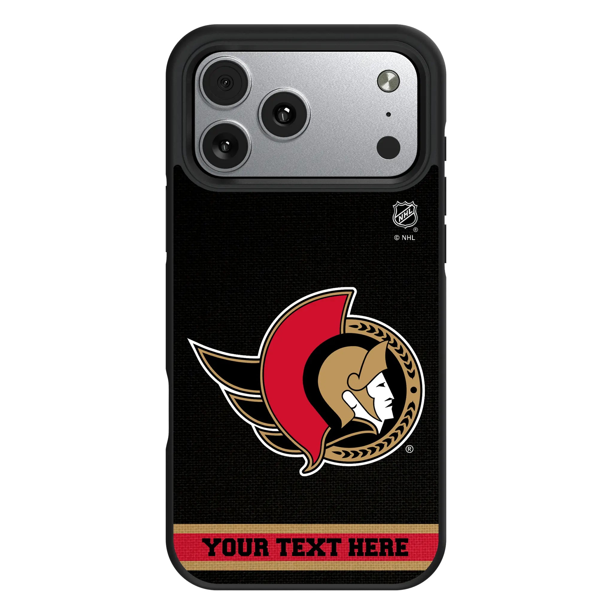 Ottawa Senators Personalized Stripe iPhone Bump Phone Case for Apple iPhone#Device_iPhone 17 Pro Max