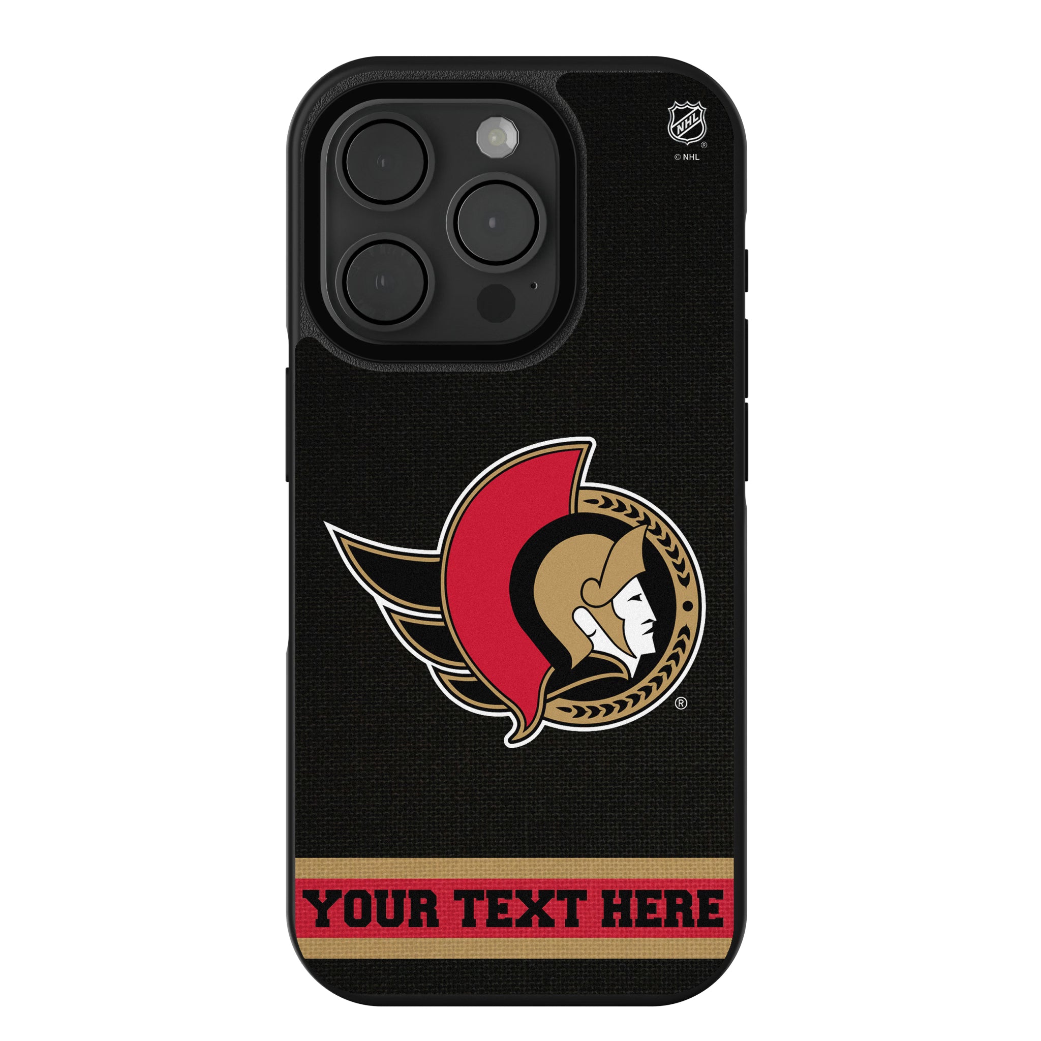 Ottawa Senators Personalized Stripe iPhone Bump Phone Case for Apple iPhone