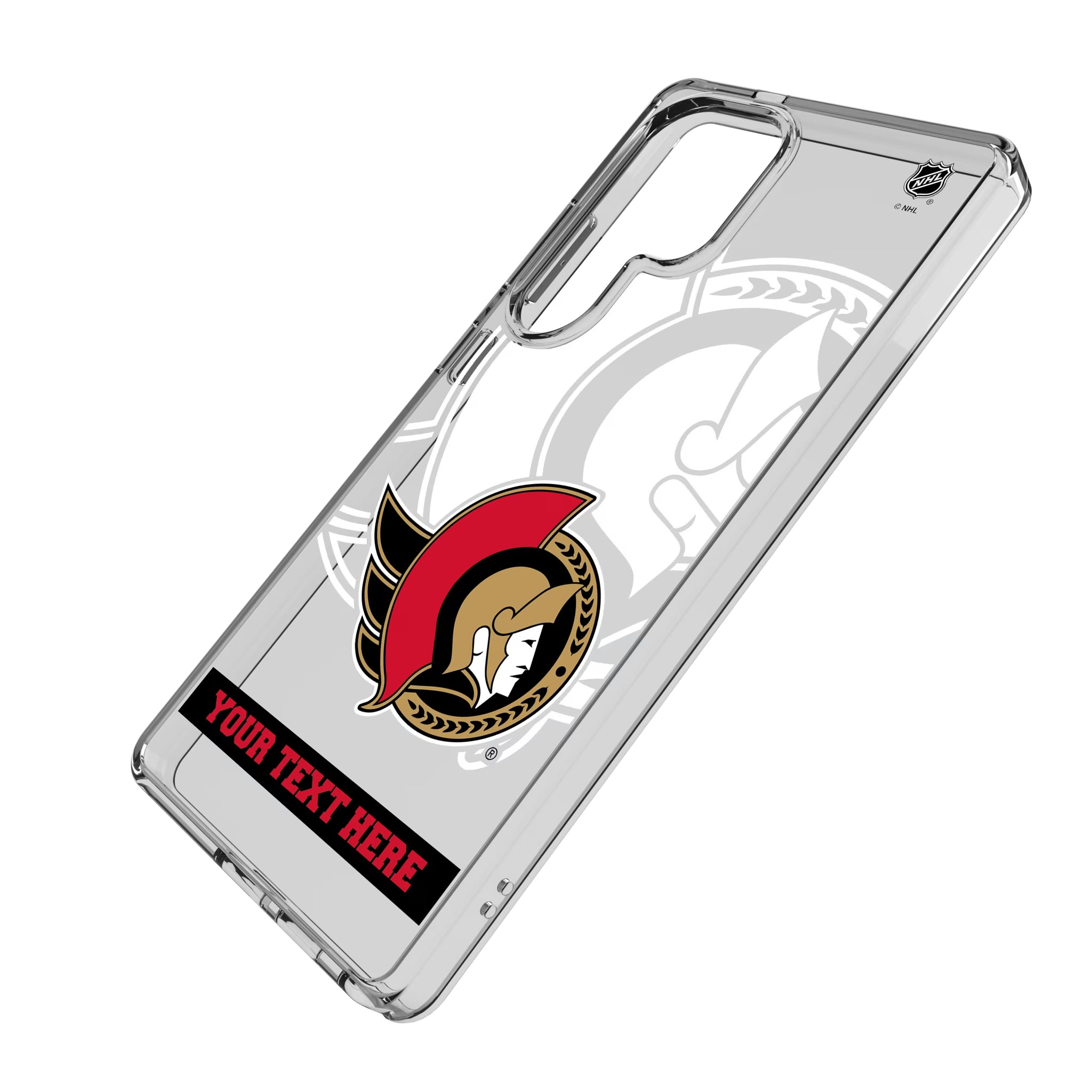 Ottawa Senators Personalized Tilt Galaxy Clear Phone Case for Samsung Galaxy - Isometric View