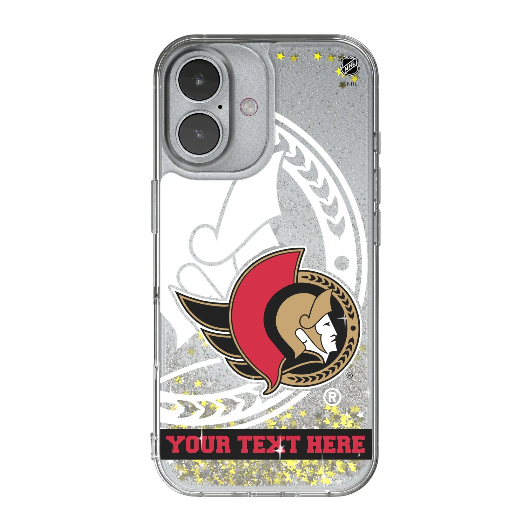 Ottawa Senators Personalized Tilt iPhone Glitter Phone Case for Apple iPhone