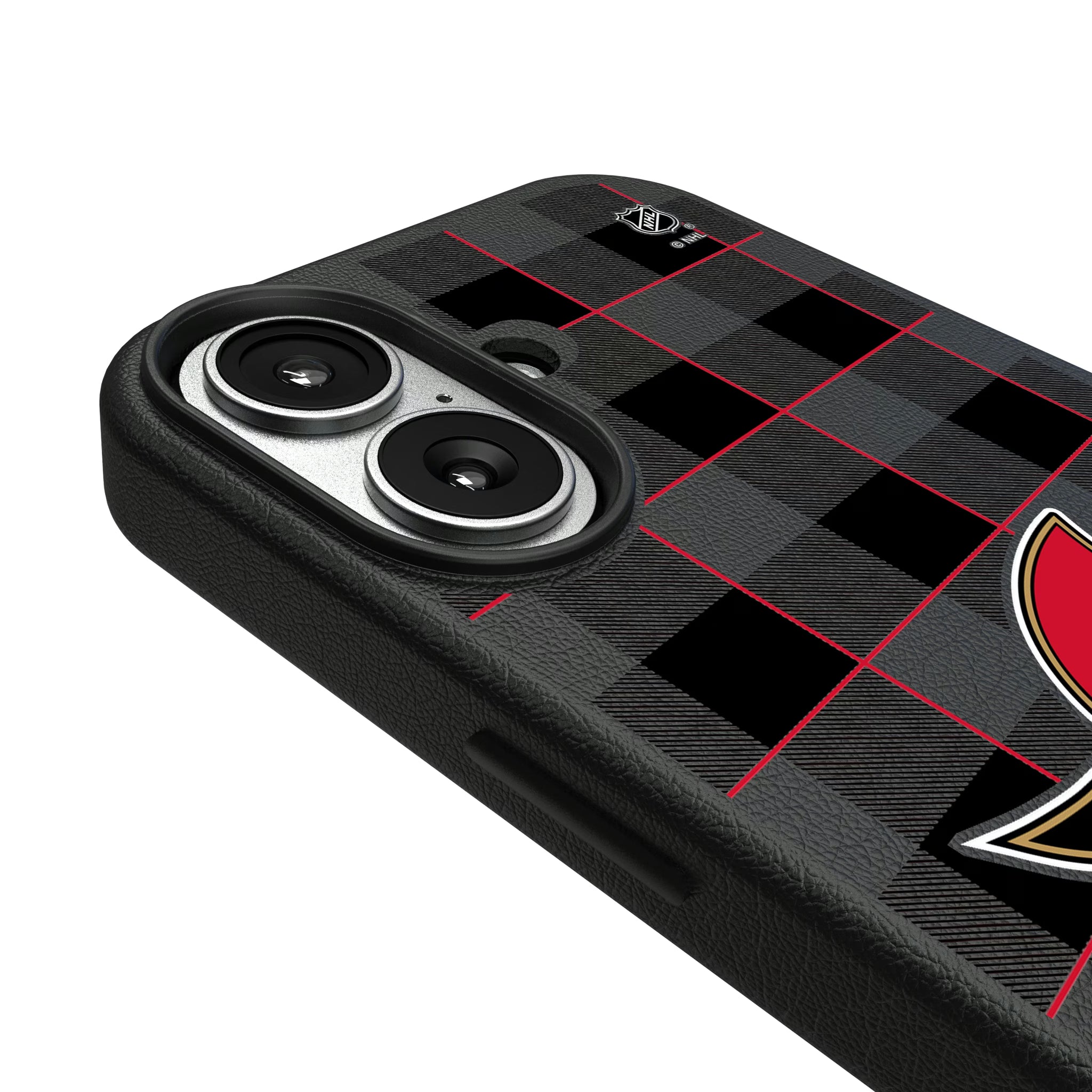 Ottawa Senators Plaid iPhone MagSafe Compatible Phone Case for Apple iPhone - Detail#Device_iPhone 17