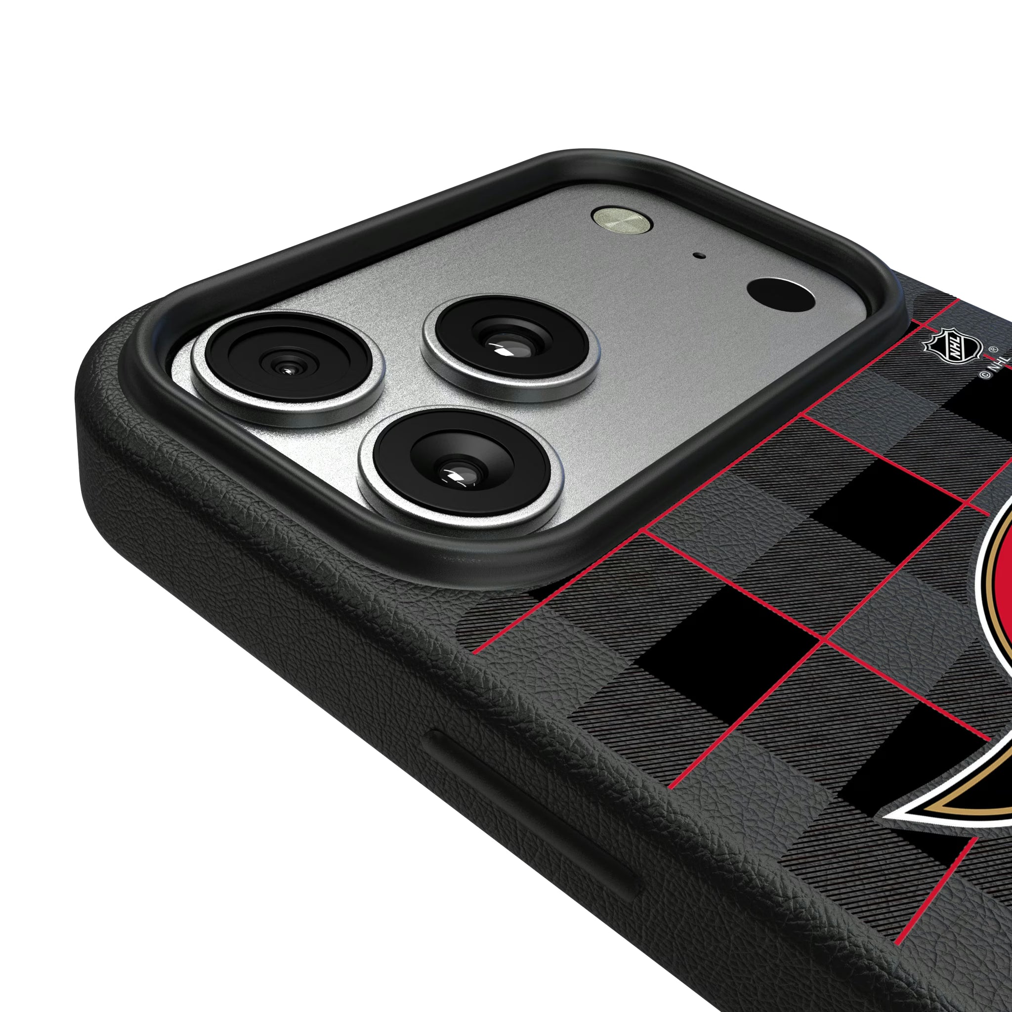 Ottawa Senators Plaid iPhone MagSafe Compatible Phone Case for Apple iPhone - Detail#Device_iPhone 17 Pro Max