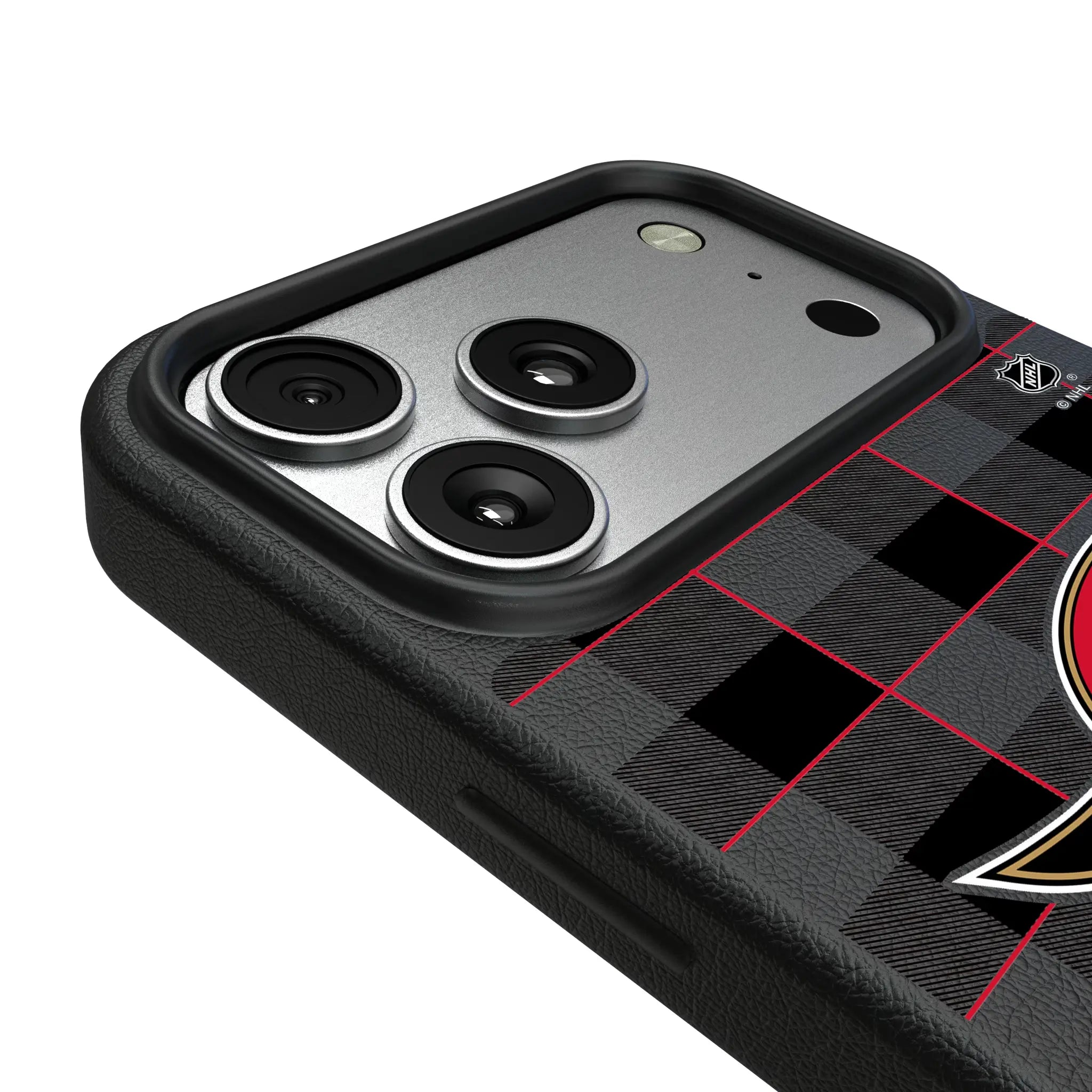 Ottawa Senators Plaid iPhone MagSafe Compatible Phone Case for Apple iPhone - Detail#Device_iPhone 17 Pro Max