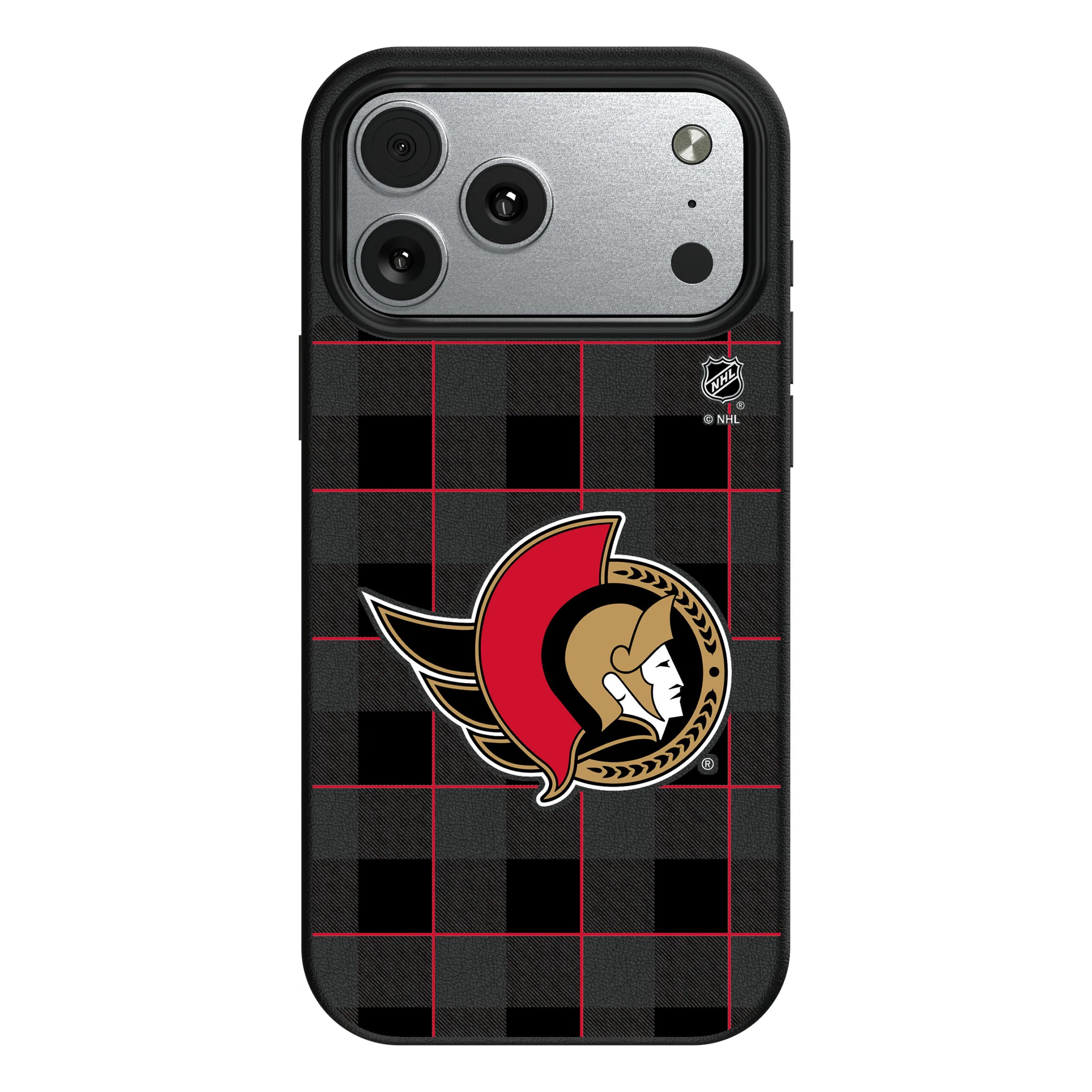 Ottawa Senators Plaid iPhone MagSafe Compatible Phone Case for Apple iPhone#Device_iPhone 17 Pro Max