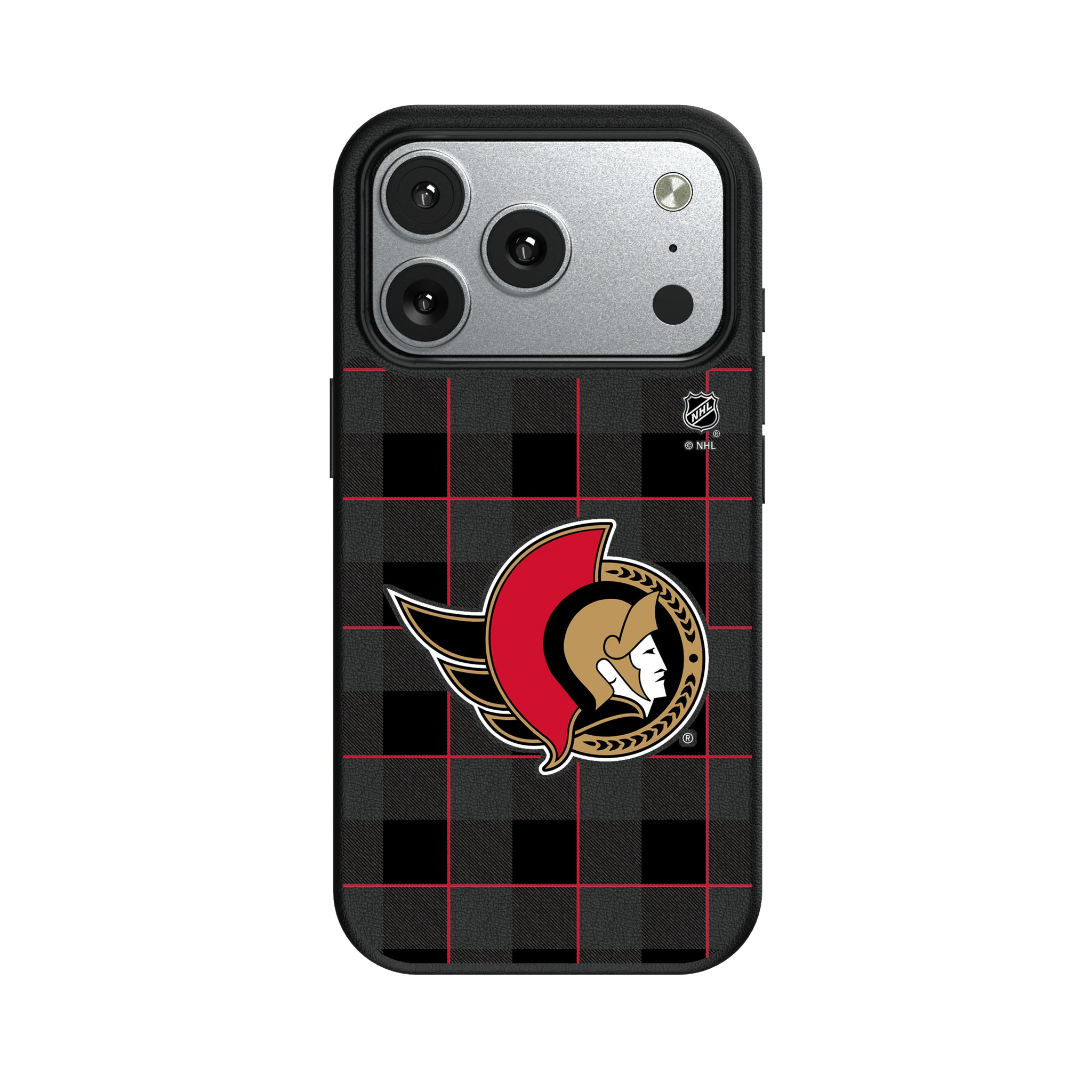 Ottawa Senators Plaid iPhone MagSafe Compatible Phone Case for Apple iPhone#Device_iPhone 17 Pro