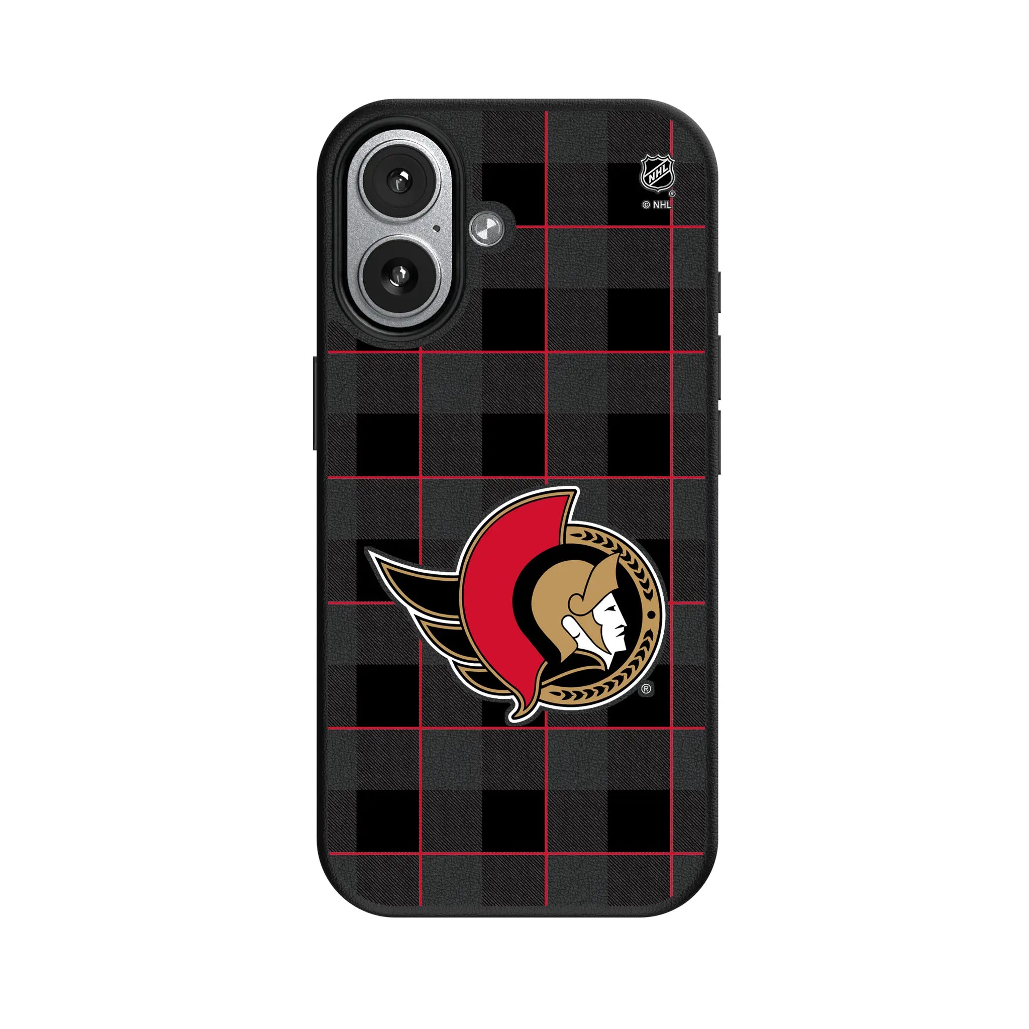 Ottawa Senators Plaid iPhone MagSafe Compatible Phone Case for Apple iPhone#Device_iPhone 17