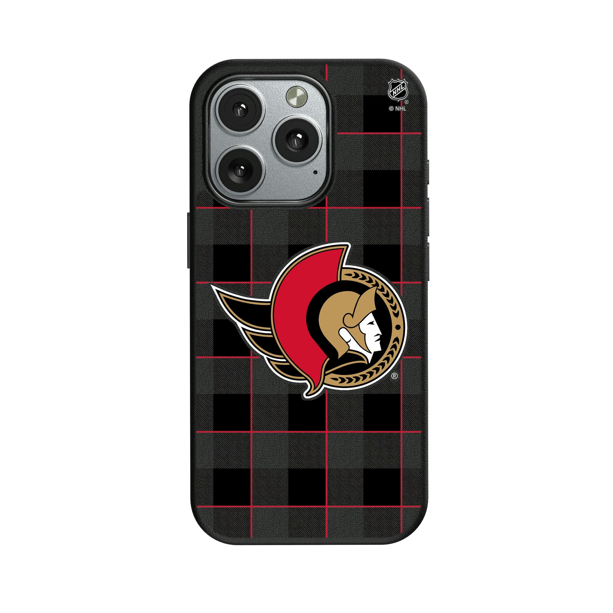 Ottawa Senators Plaid iPhone MagSafe Compatible Phone Case for Apple iPhone