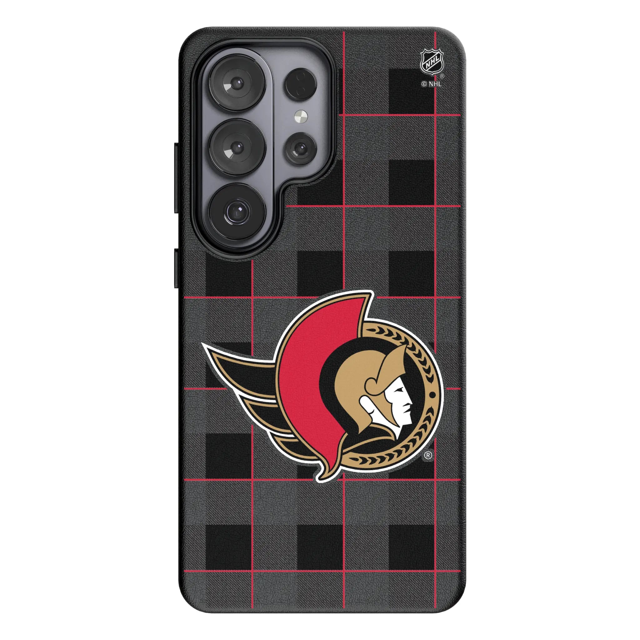 Ottawa Senators Plaid Galaxy MagSafe Compatible Phone Case for Samsung Galaxy#Device_Galaxy S26 Ultra