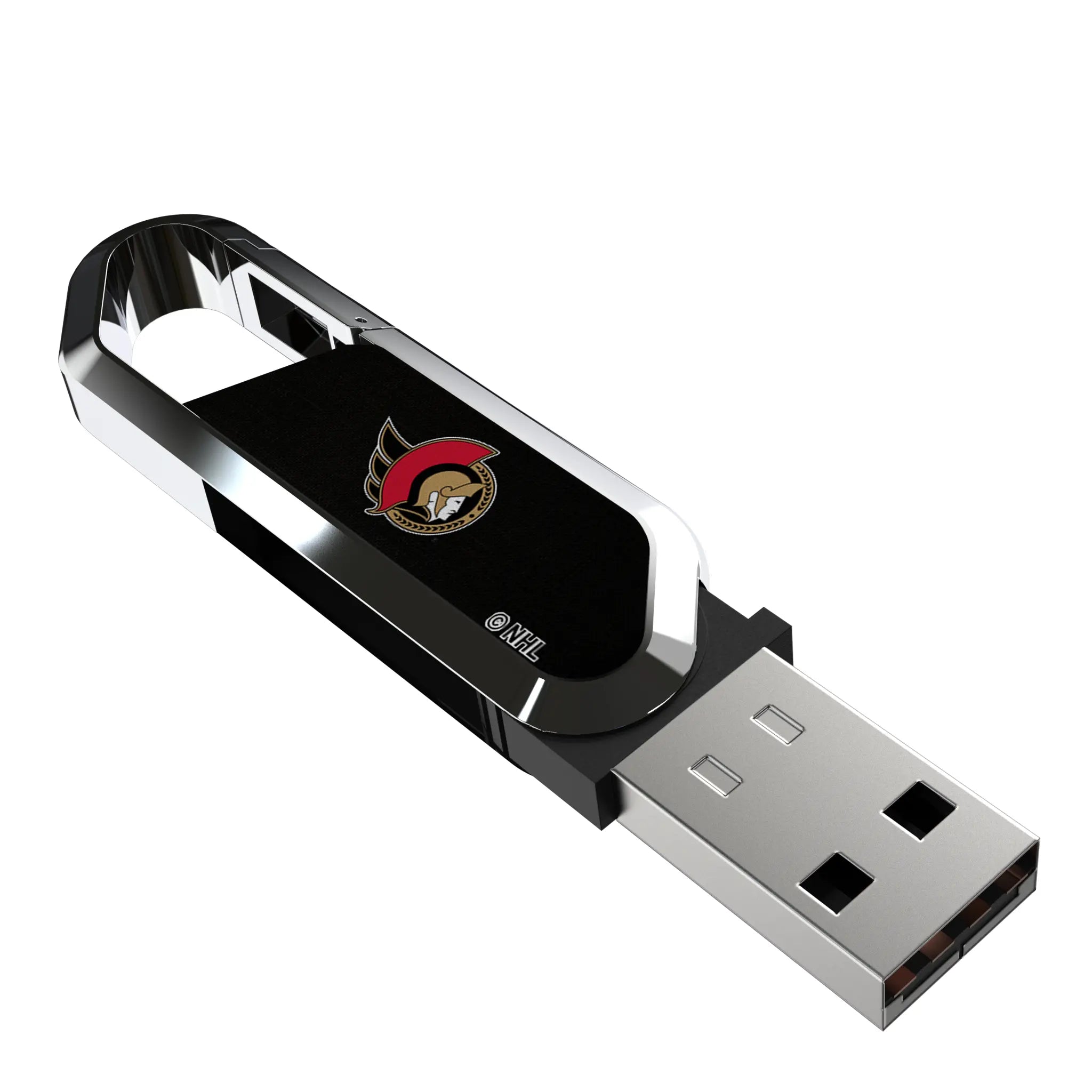 Ottawa Senators Solid USB 64GB Clip Style Flash Drive