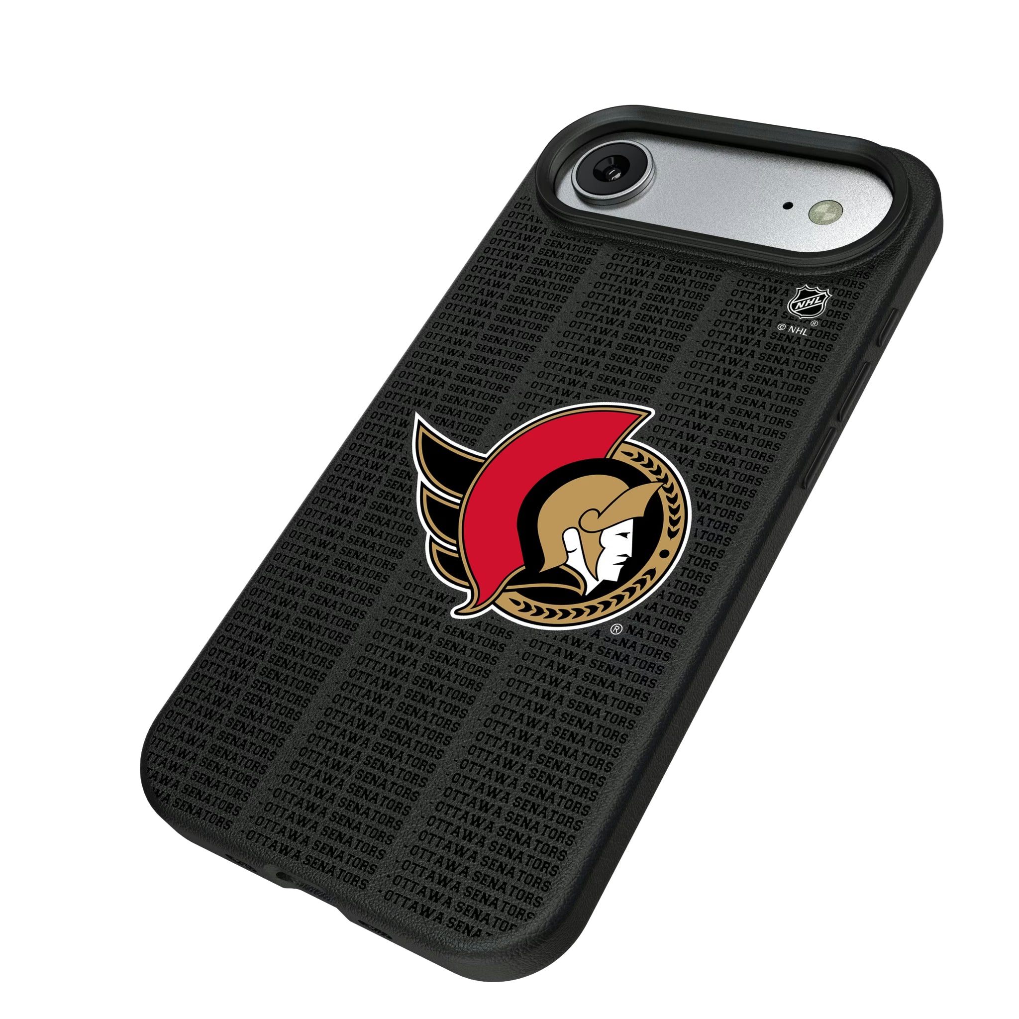 Ottawa Senators Text Backdrop iPhone MagSafe Compatible Phone Case for Apple iPhone - Isometric View#Device_iPhone Air