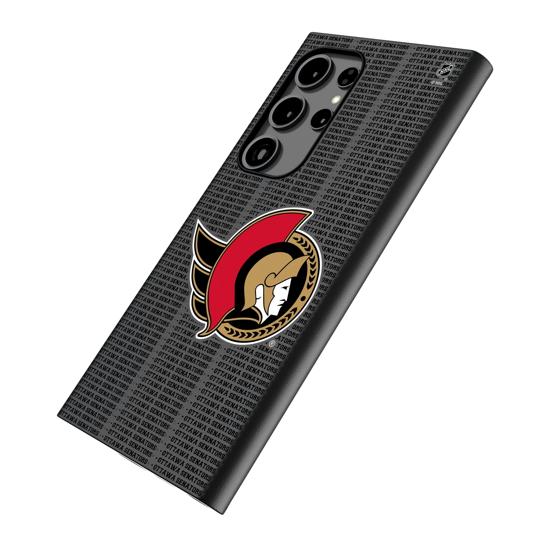 Ottawa Senators Text Backdrop Galaxy MagSafe Compatible Phone Case for Samsung Galaxy - Isometric View