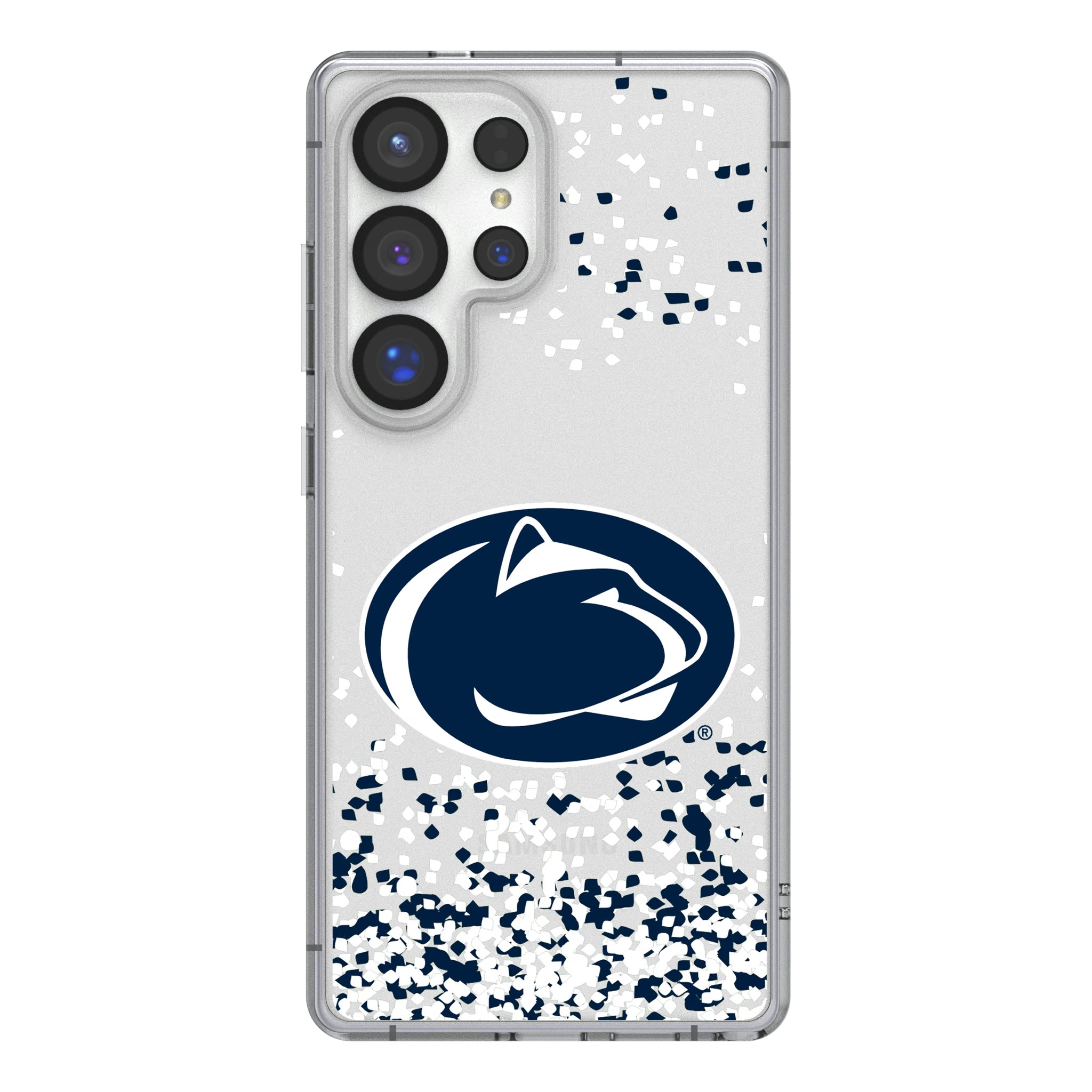Pennsylvania State University Nittany Lions Confetti Galaxy Clear Phone Case for Samsung Galaxy