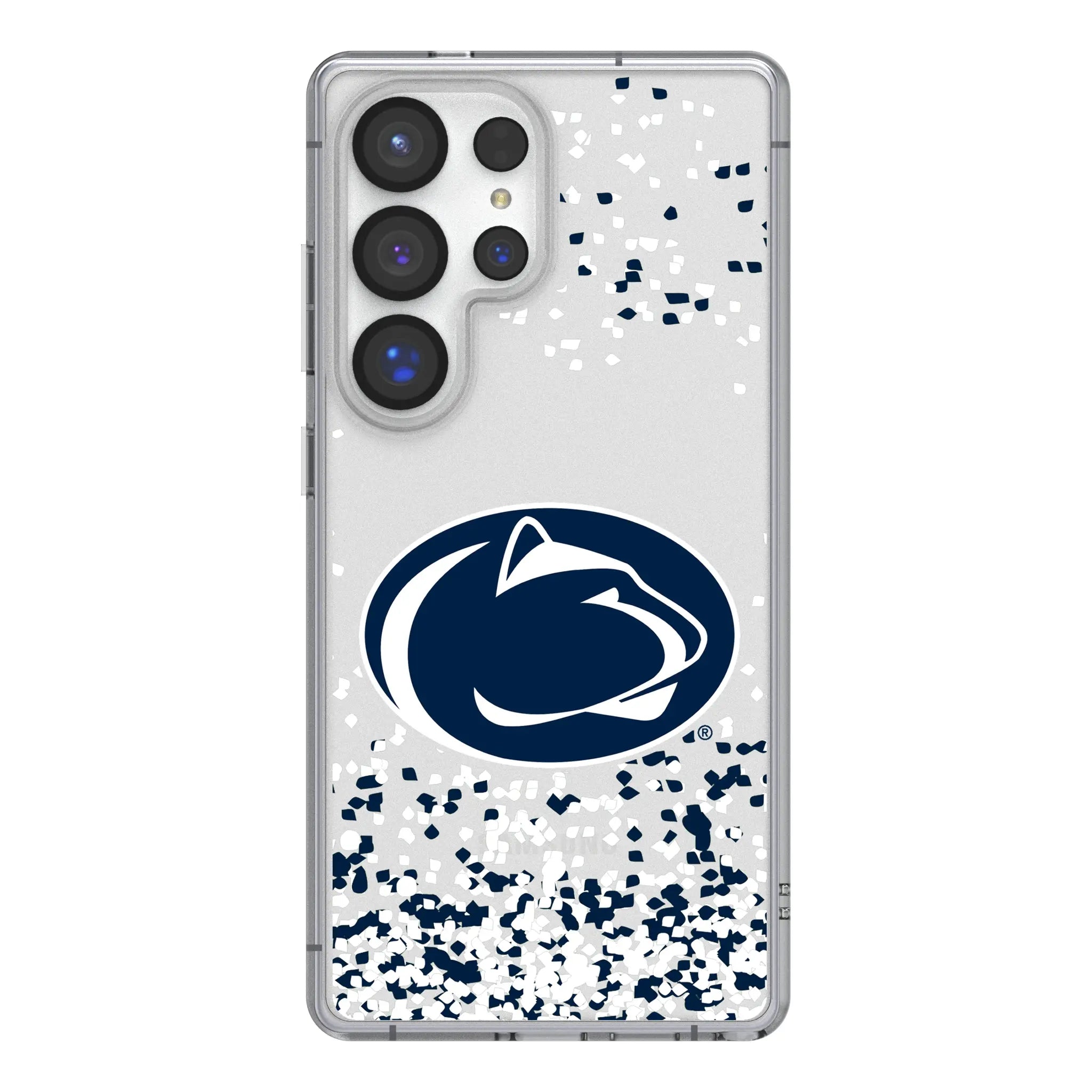 Pennsylvania State University Nittany Lions Confetti Galaxy Clear Phone Case for Samsung Galaxy#Device_Galaxy S25 Ultra