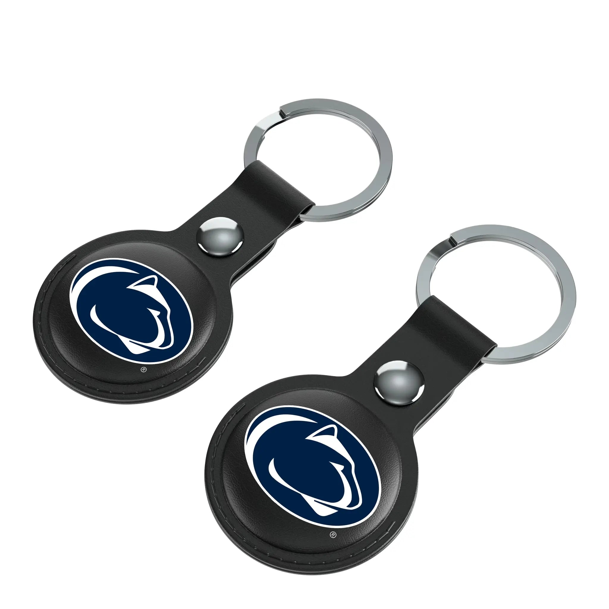 Pennsylvania State University Nittany Lions Insignia AirTag Black Airtag Holder 2-Pack - Isometric View