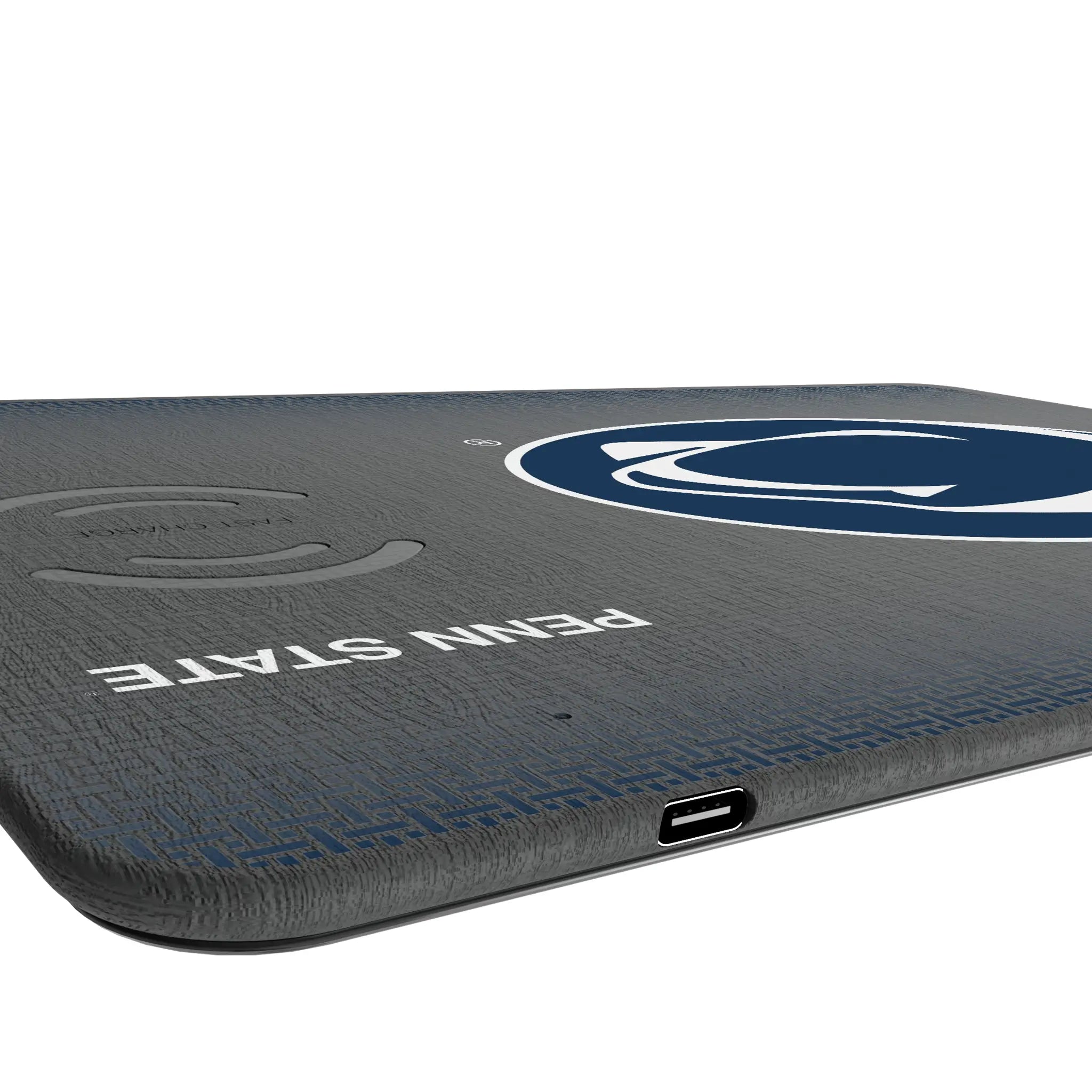 Pennsylvania State University Nittany Lions Linen 15-Watt Wireless Charger and Mouse Pad