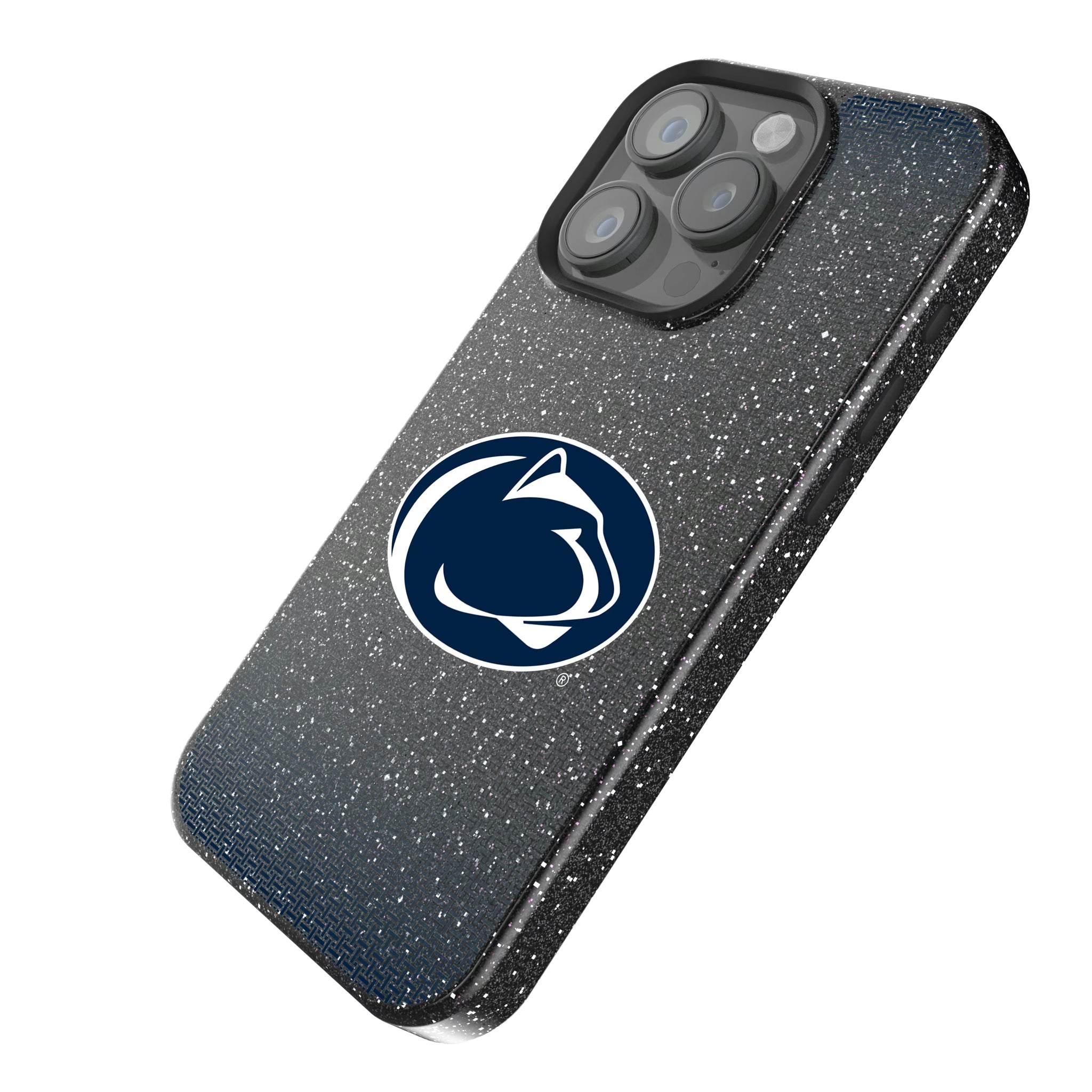 Pennsylvania State University Nittany Lions Linen iPhone Bling Phone Case for Apple iPhone - Isometric View