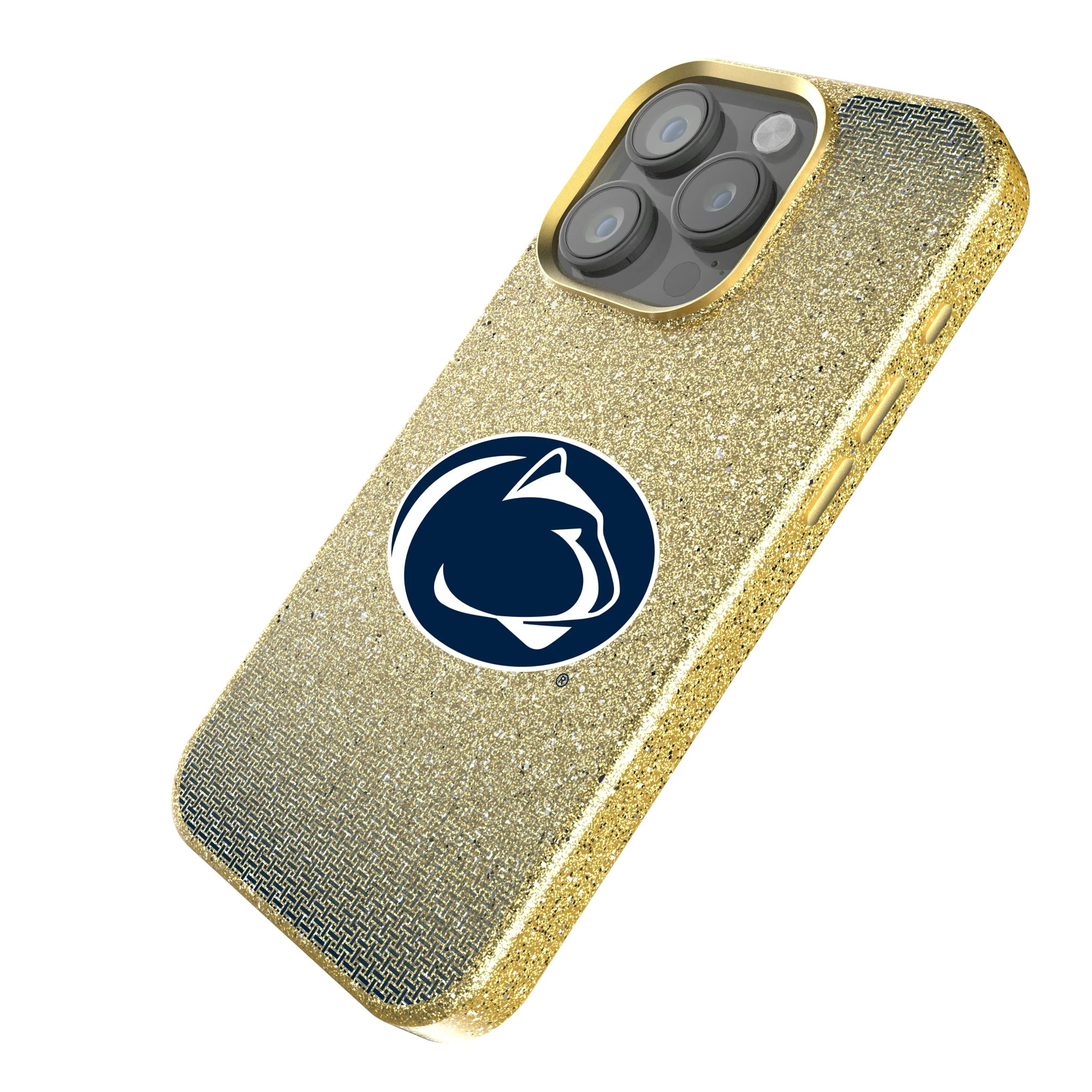 Pennsylvania State University Nittany Lions Linen iPhone Bling Phone Case for Apple iPhone - Isometric View
