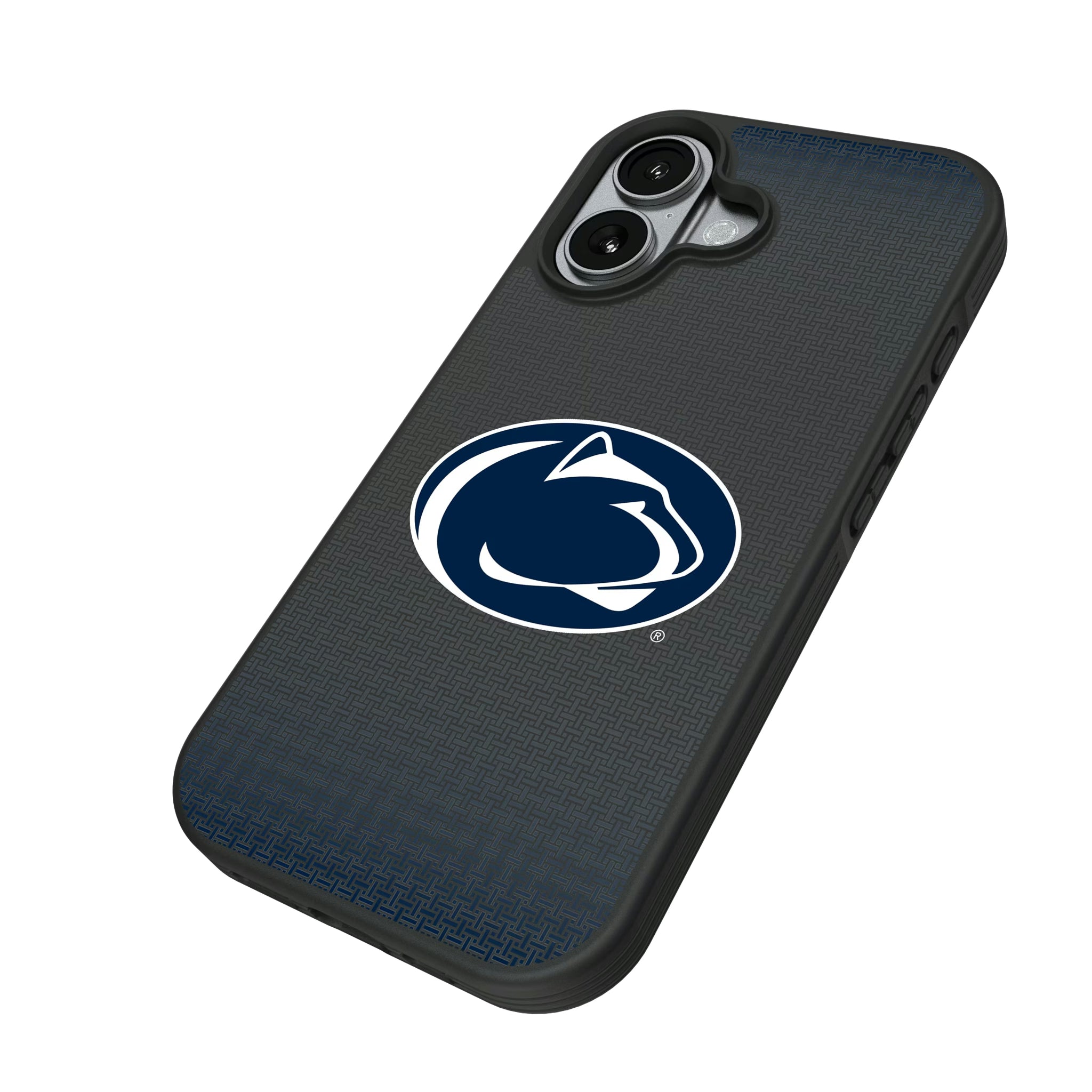 Pennsylvania State University Nittany Lions Linen iPhone Bump Phone Case for Apple iPhone - Isometric View#Device_iPhone 17