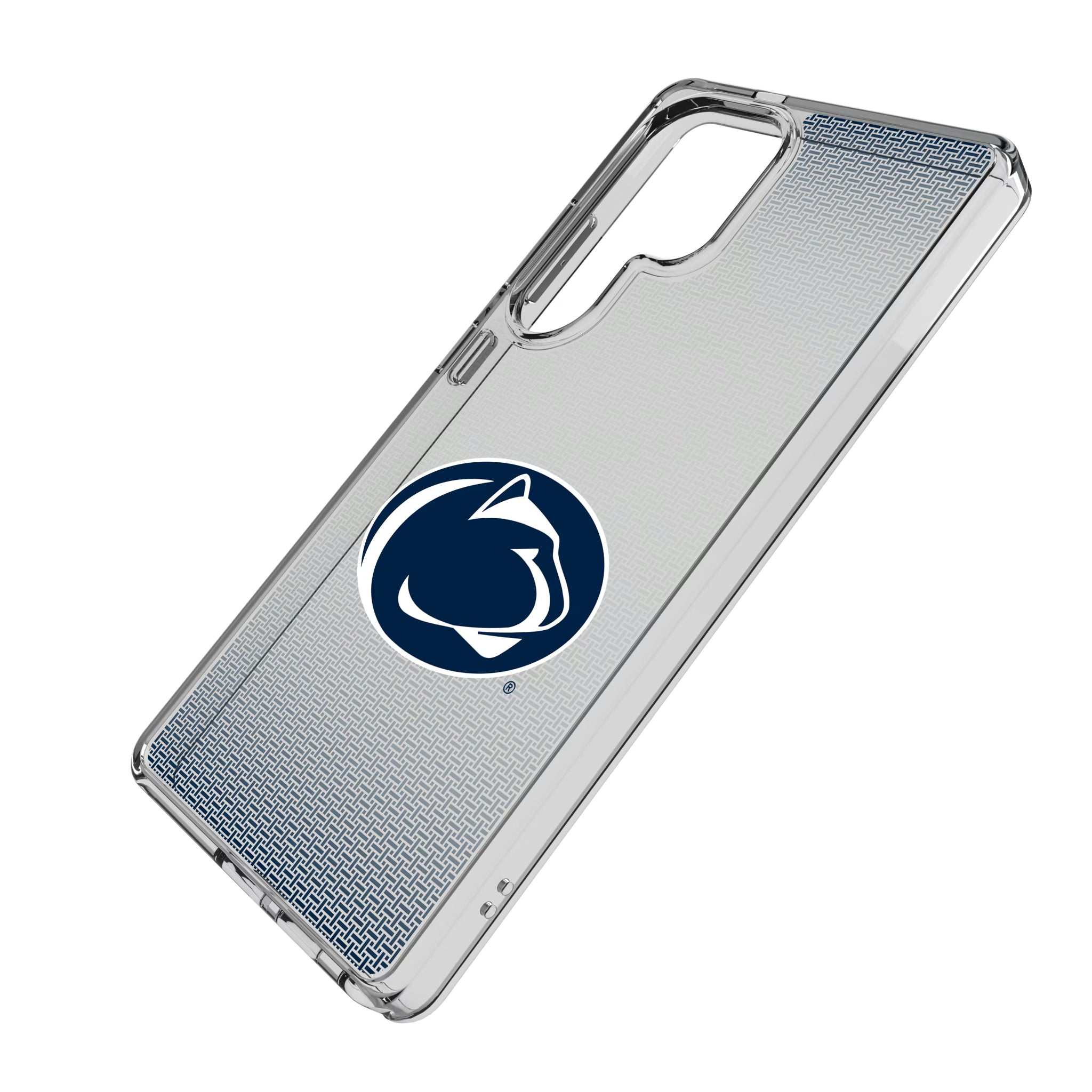 Pennsylvania State University Nittany Lions Linen Galaxy Clear Phone Case for Samsung Galaxy - Isometric View