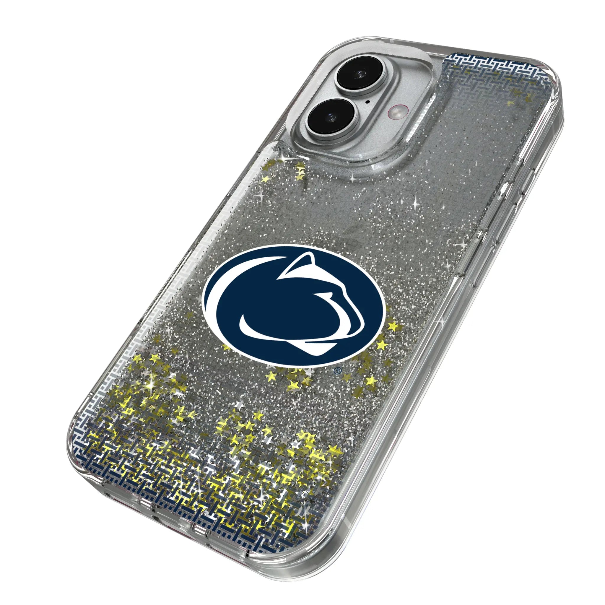 Pennsylvania State University Nittany Lions Linen iPhone Glitter Phone Case for Apple iPhone - Isometric View