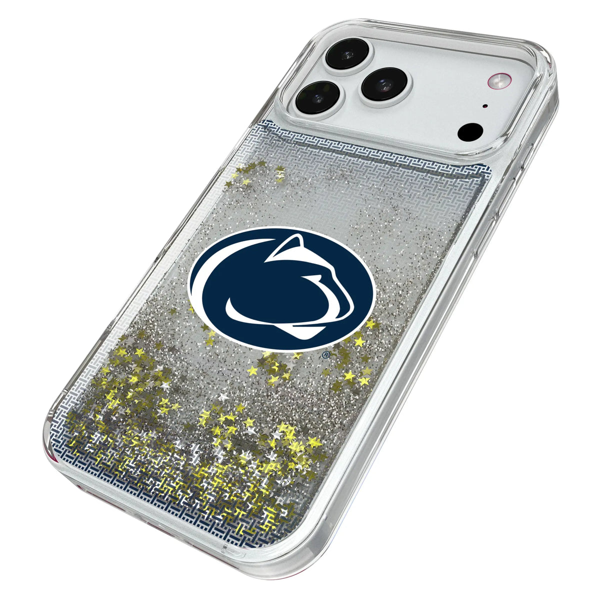 Pennsylvania State University Nittany Lions Linen iPhone Glitter Phone Case for Apple iPhone - Isometric View#Device_iPhone 18 Pro Max