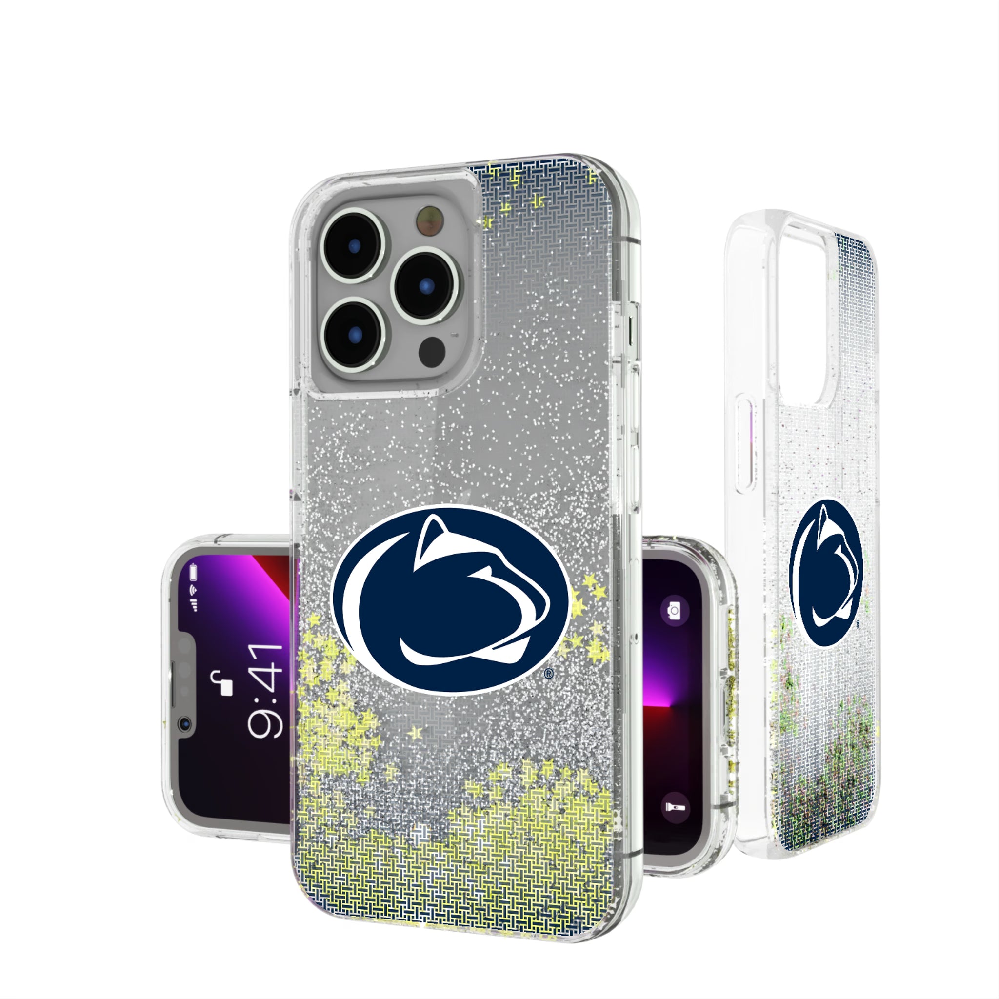 Pennsylvania State University Nittany Lions Linen iPhone Glitter Phone Case for Apple iPhone