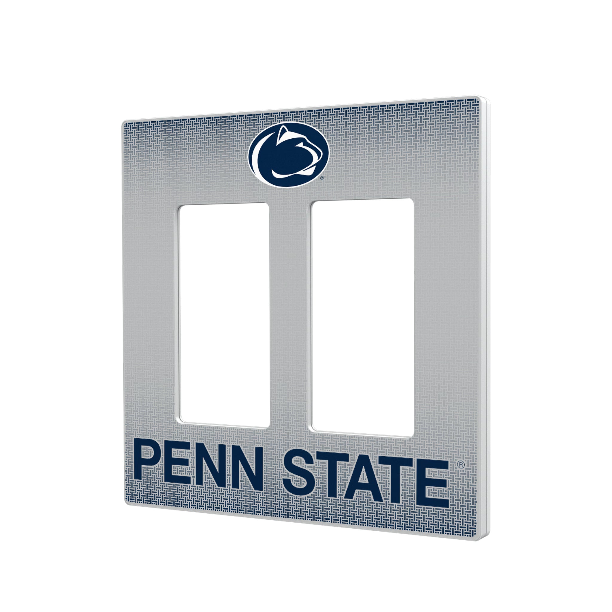 Pennsylvania State University Nittany Lions Linen Hidden-Screw Light Switch Plate#Style_Double Rocker
