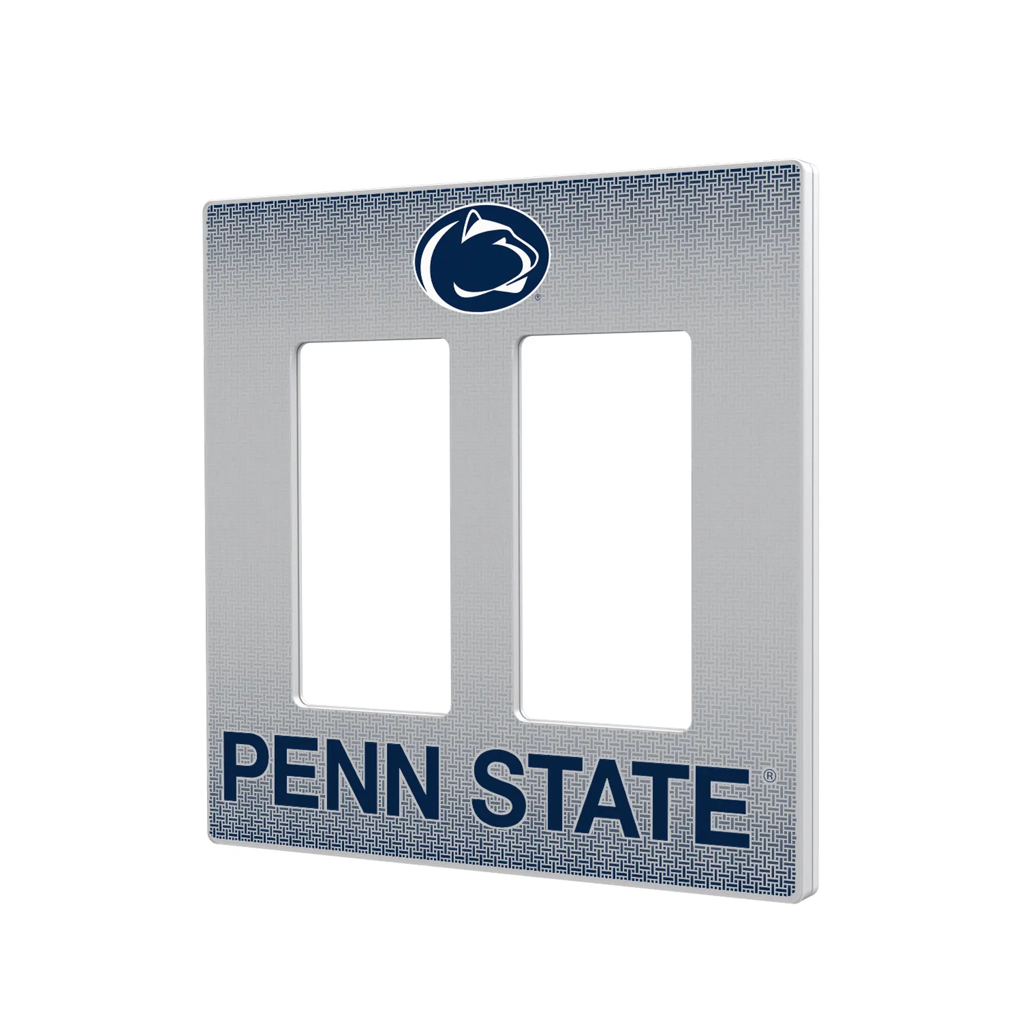 Pennsylvania State University Nittany Lions Linen Hidden-Screw Light Switch Plate#Style_Double Rocker