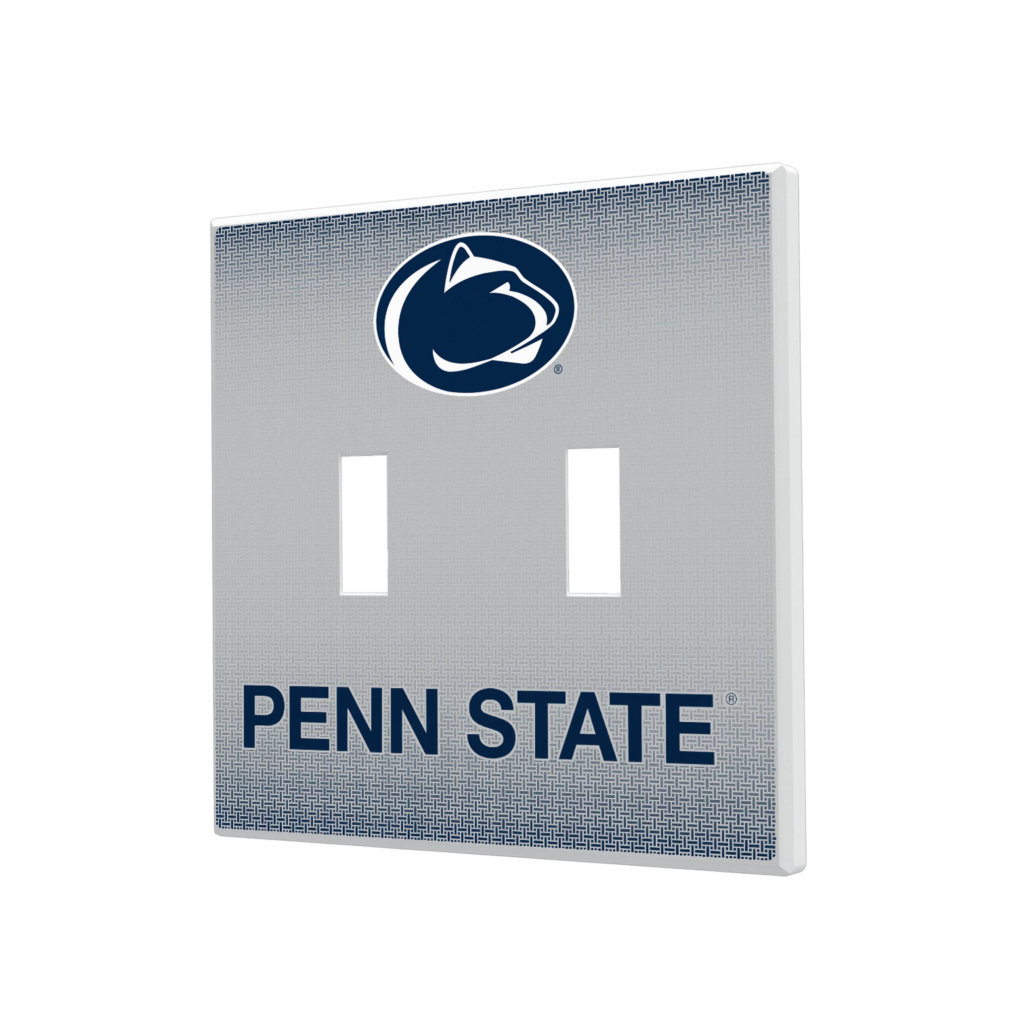 Pennsylvania State University Nittany Lions Linen Hidden-Screw Light Switch Plate#Style_Double Toggle
