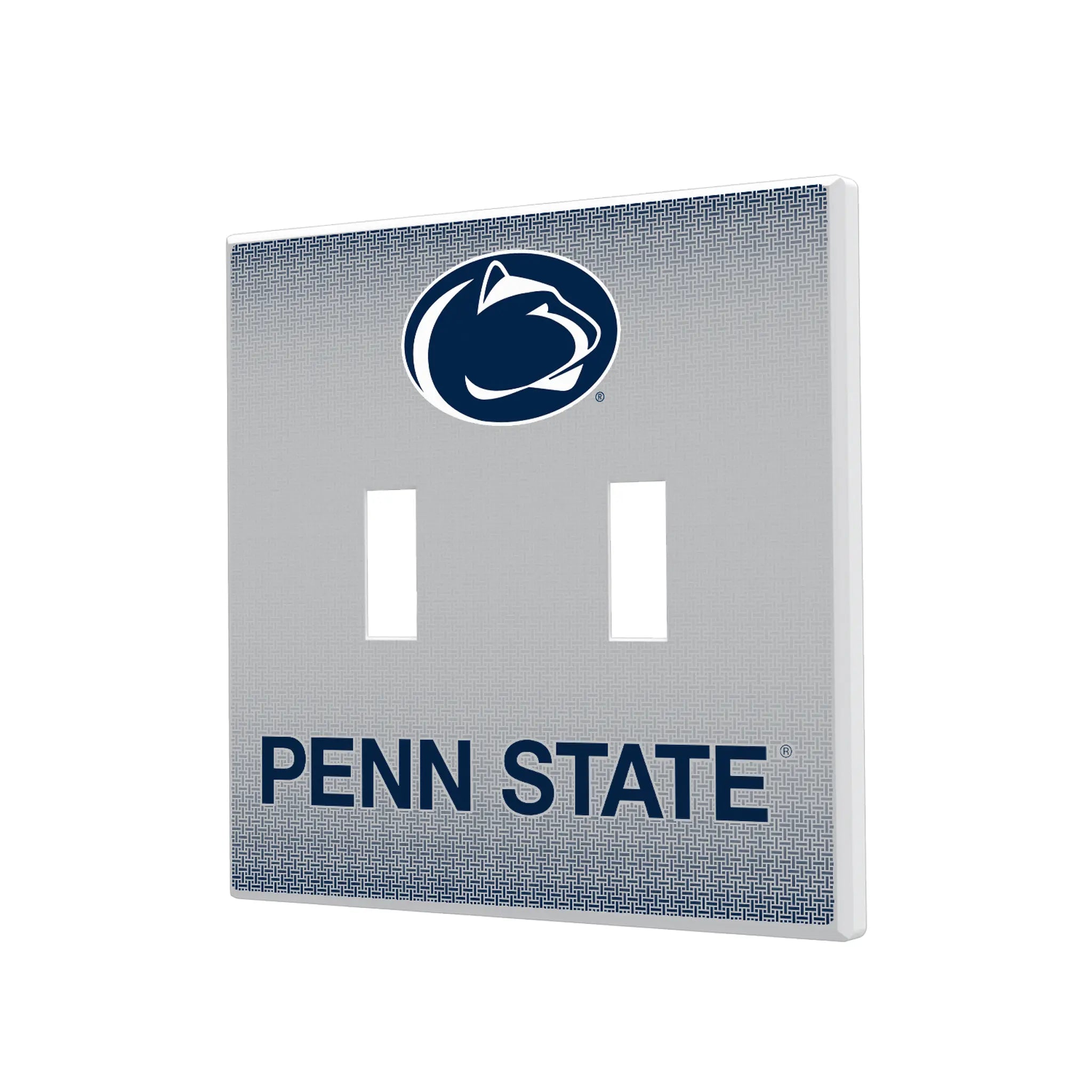 Pennsylvania State University Nittany Lions Linen Hidden-Screw Light Switch Plate#Style_Double Toggle